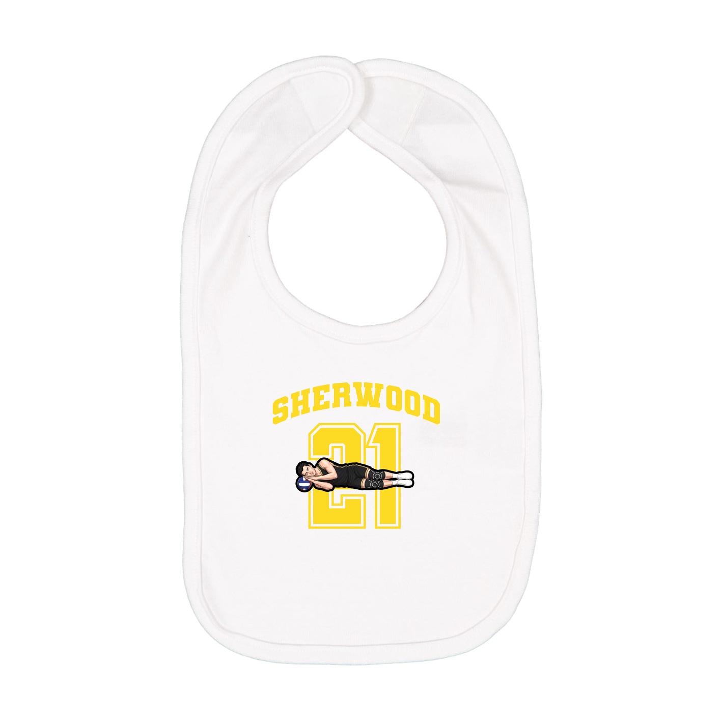 Infant Bib — Number in White