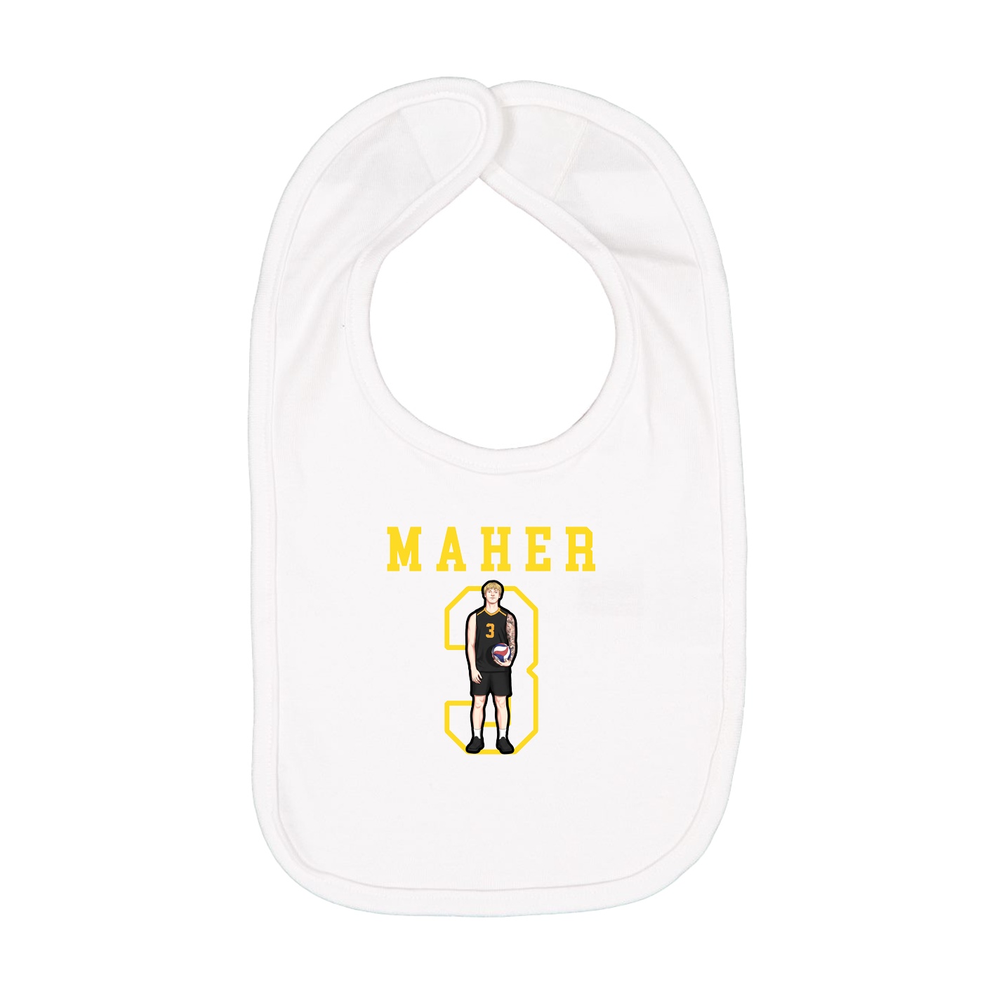 Infant Bib — Shirsey in White