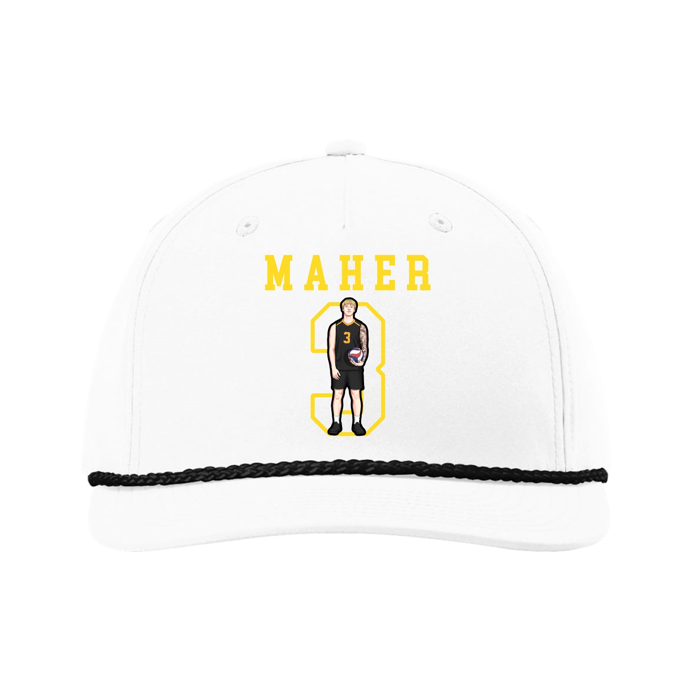 Five-Panel Classic Rope Cap — Shirsey in White