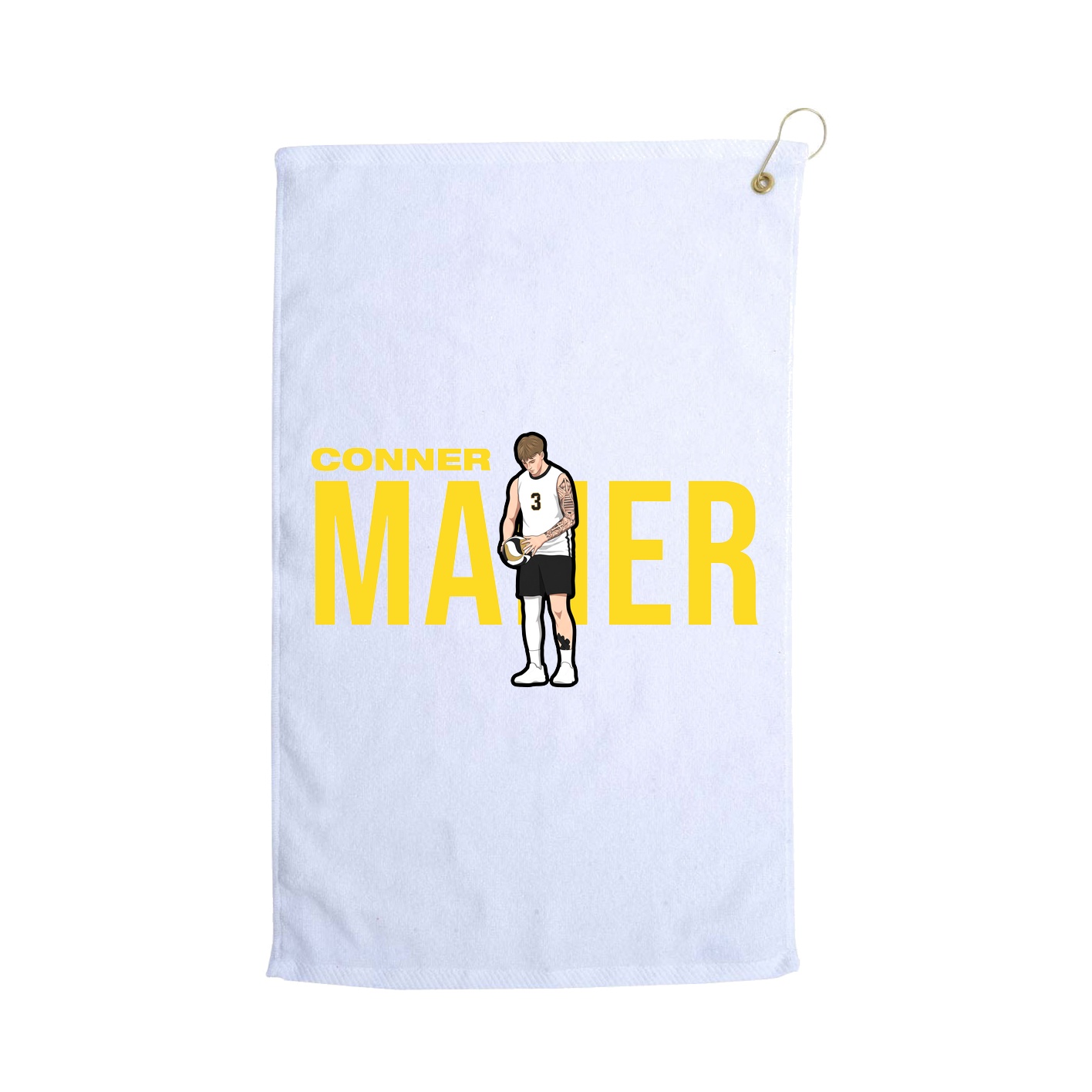 Golf Towel — Player Name in White