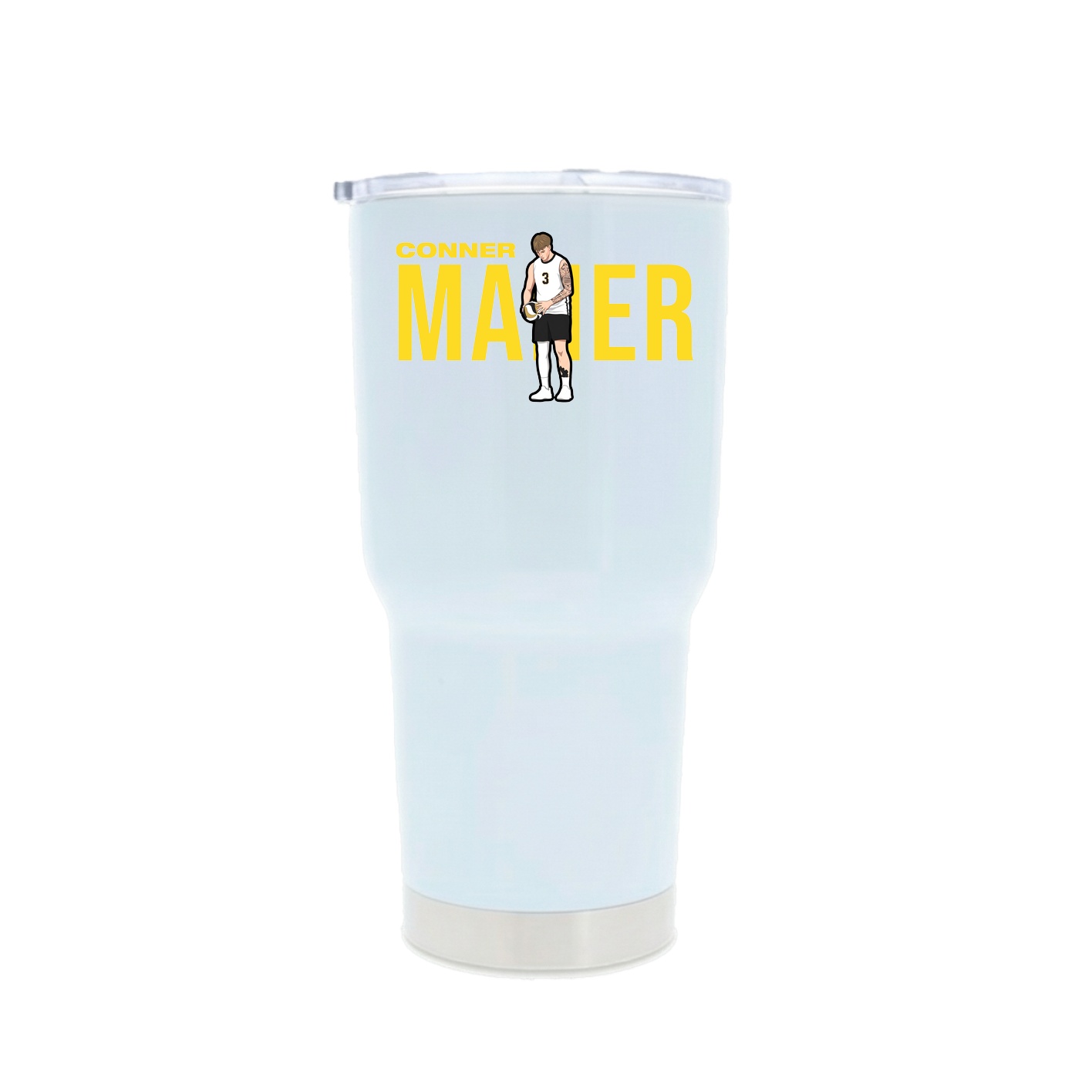 30oz Stainless Steel Tumbler — Player Name in White