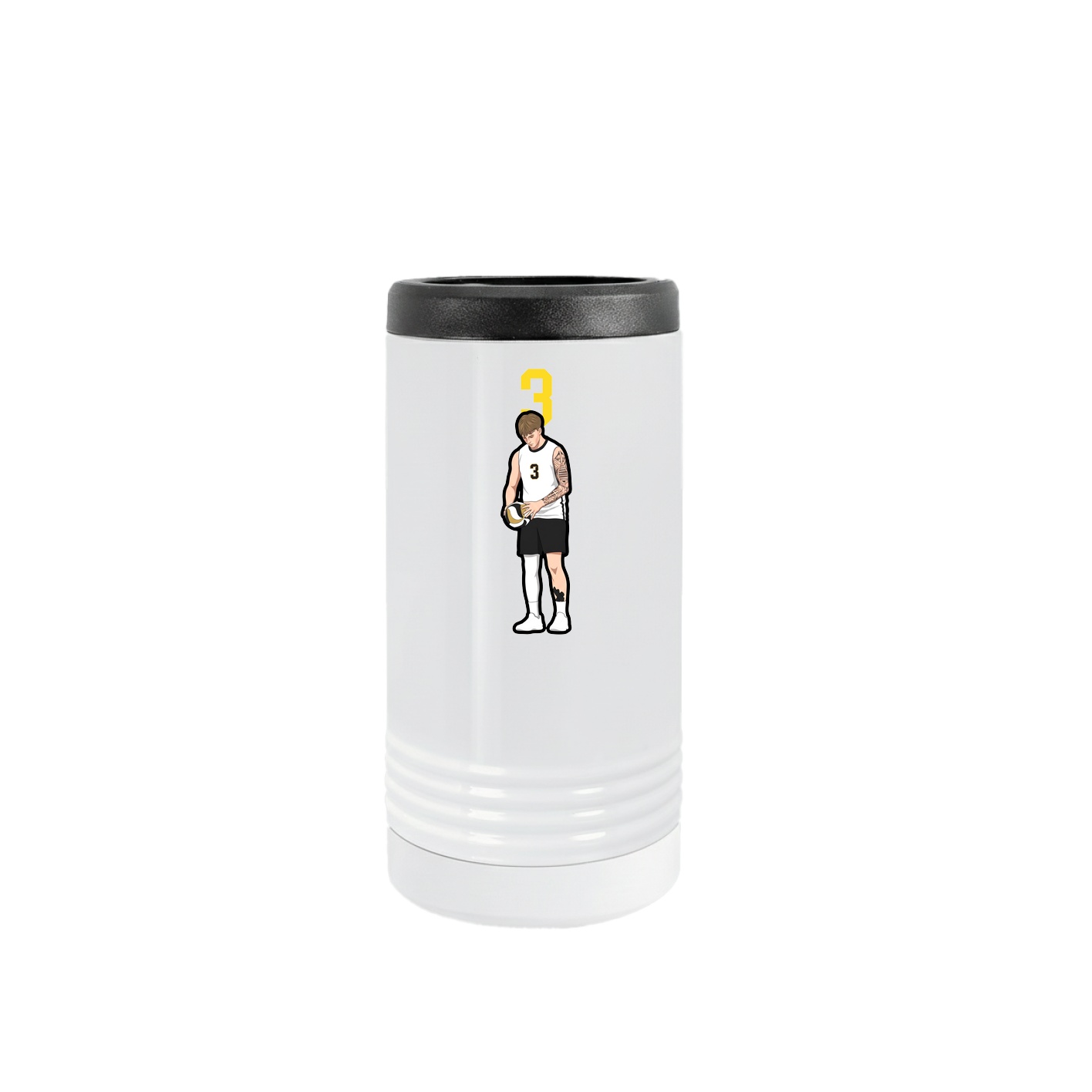 Slim Beverage Holder — Number Top in White