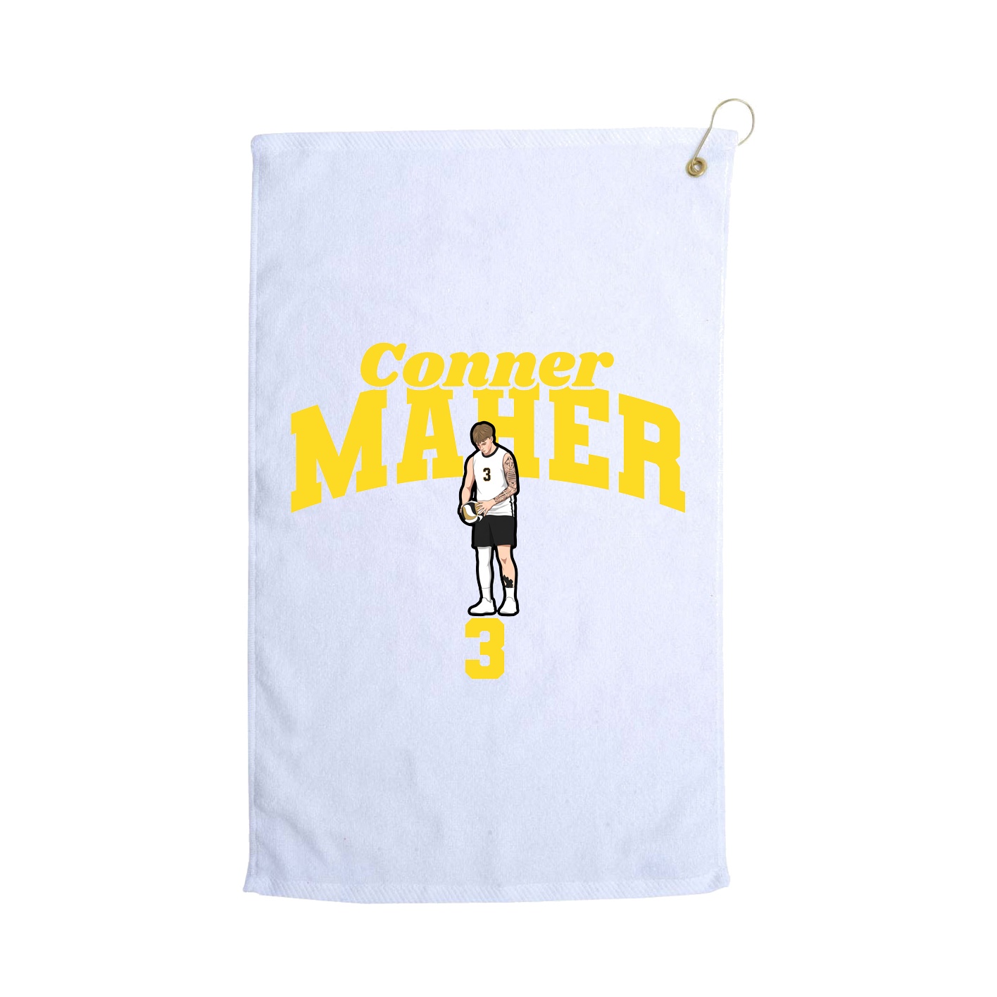 Golf Towel — Signature Arch in White