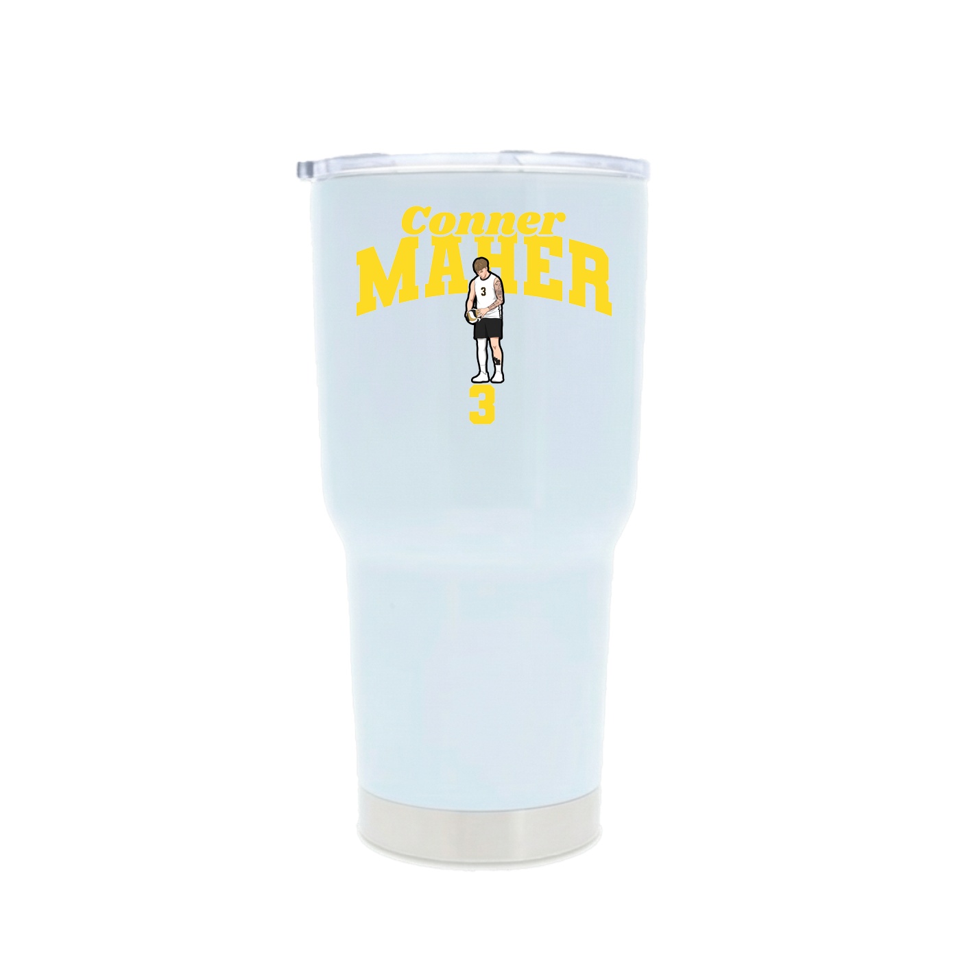 30oz Stainless Steel Tumbler — Signature Arch in White