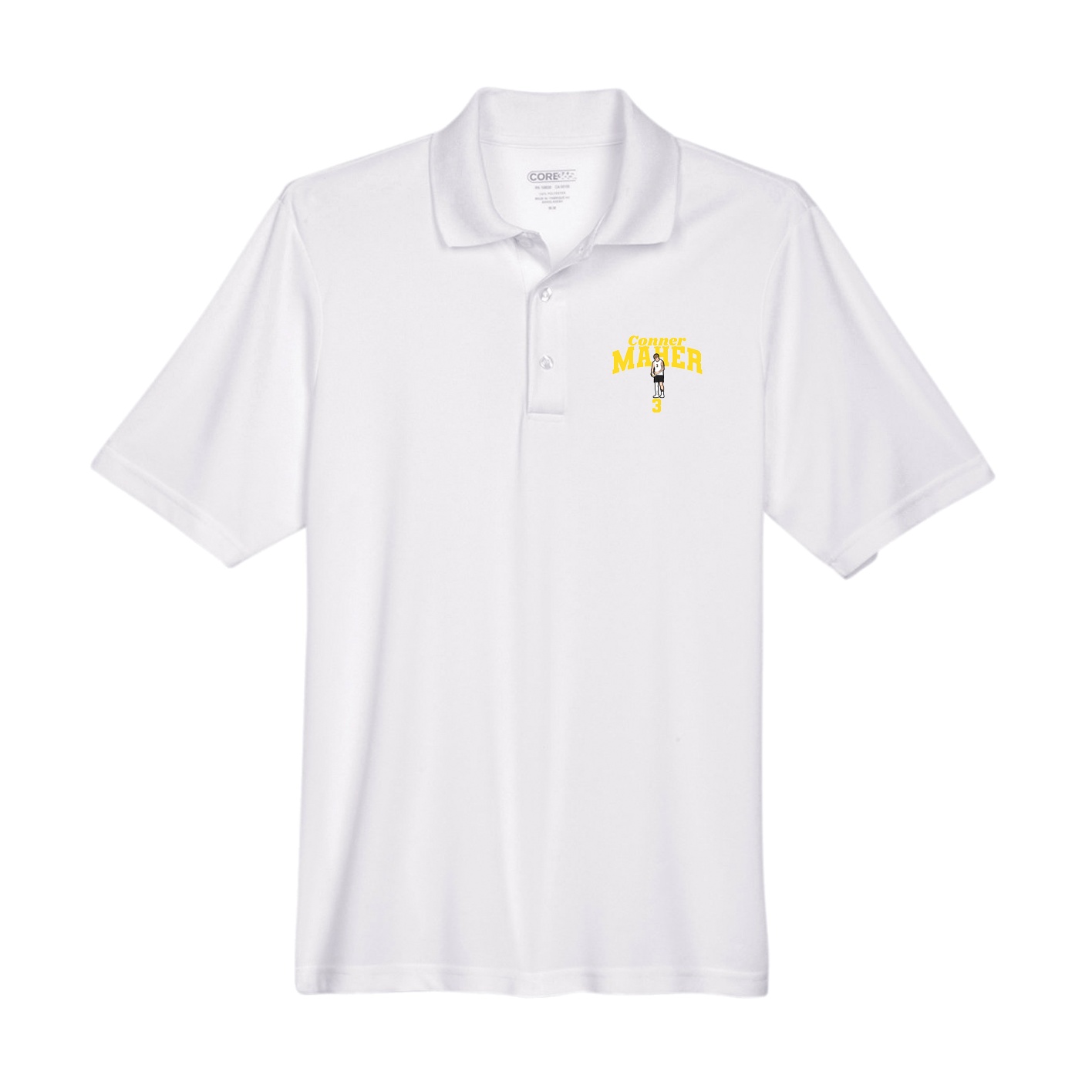 Performance Polo — Signature Arch in White