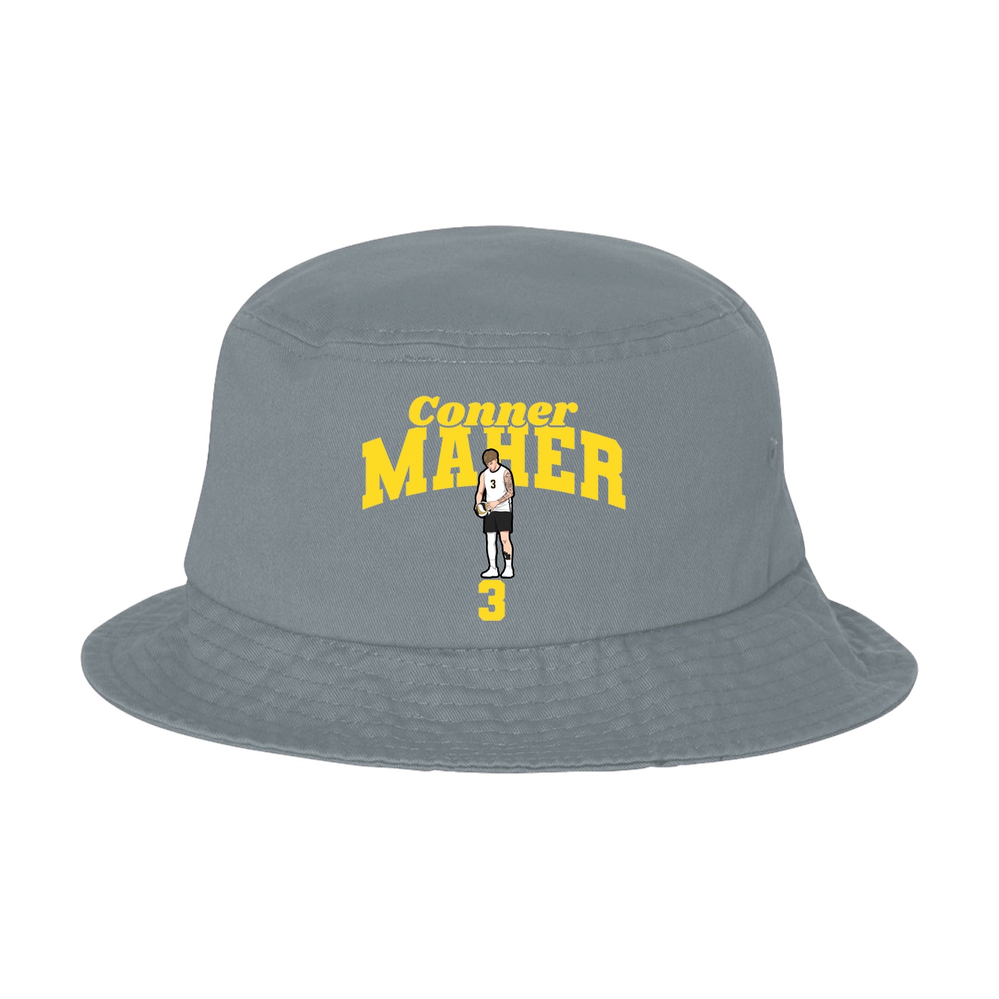 Bucket Cap — Signature Arch in Grey