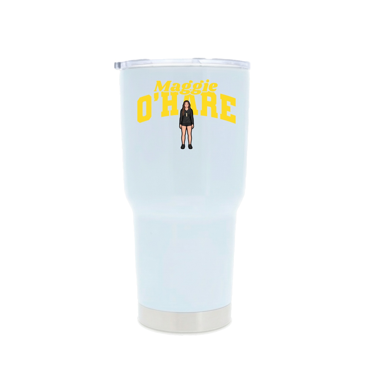 30oz Stainless Steel Tumbler — Signature Arch in White