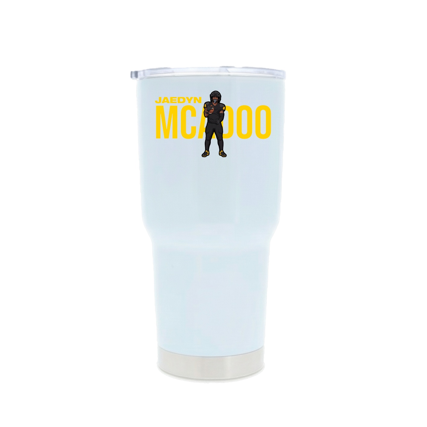 30oz Stainless Steel Tumbler — Player Name in White