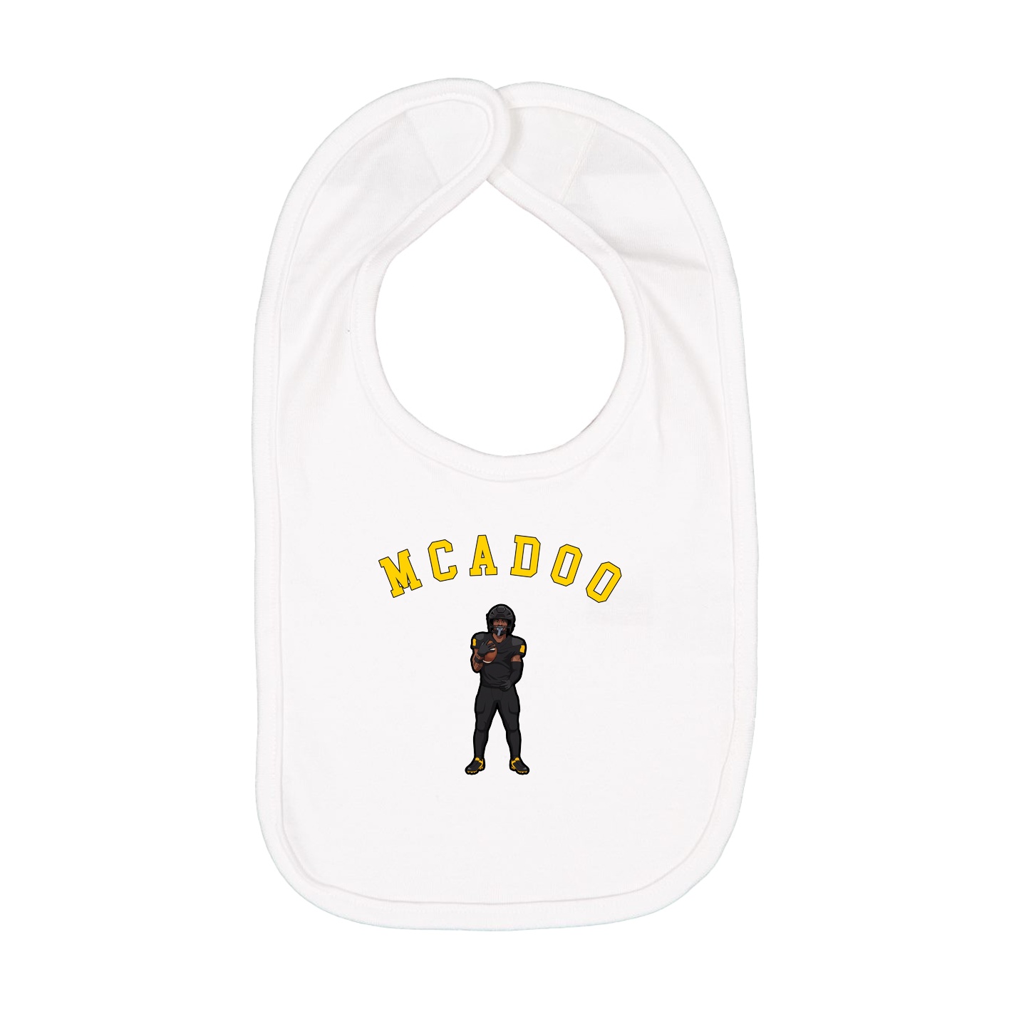Infant Bib — Shirsey Arch in White