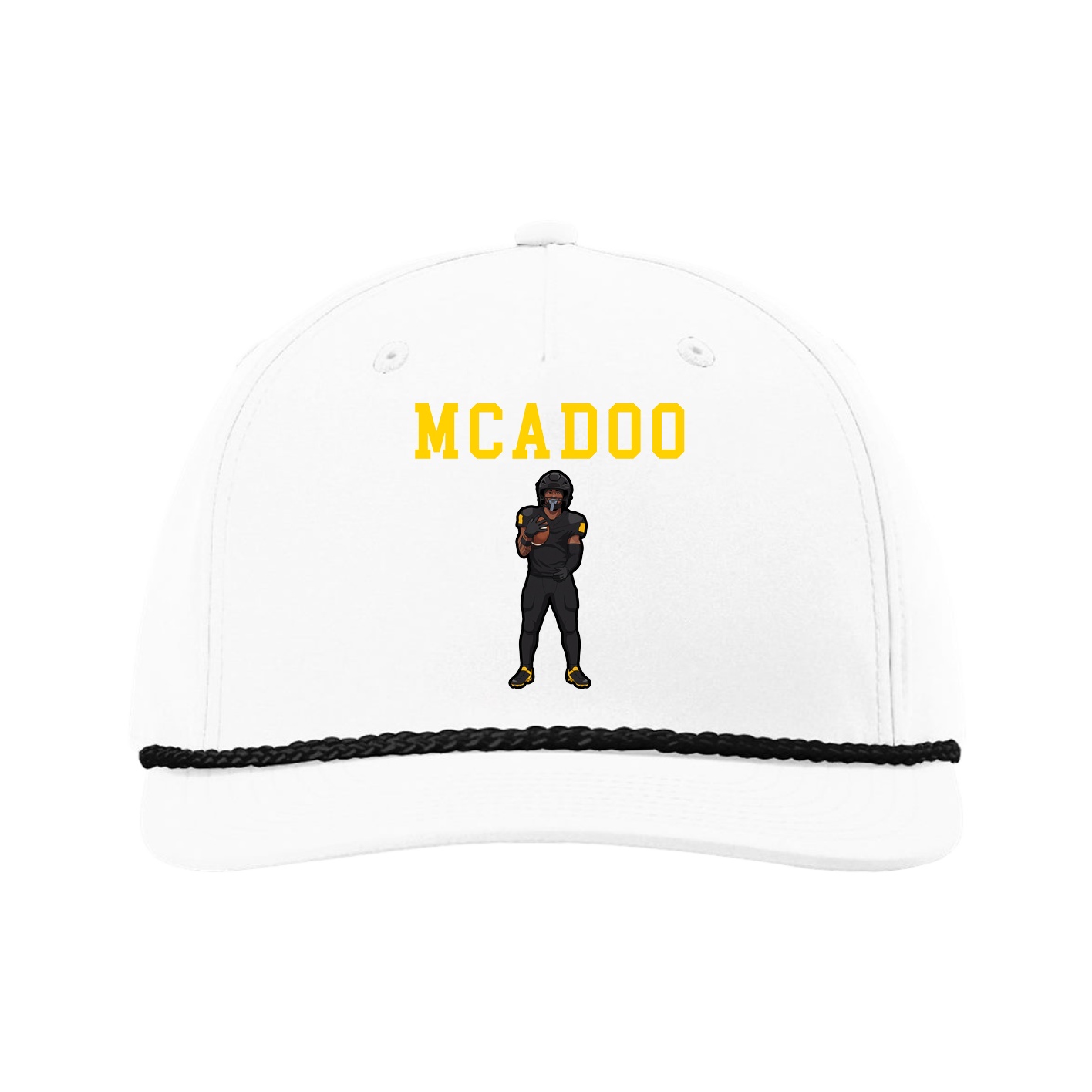 Five-Panel Classic Rope Cap — Shirsey in White