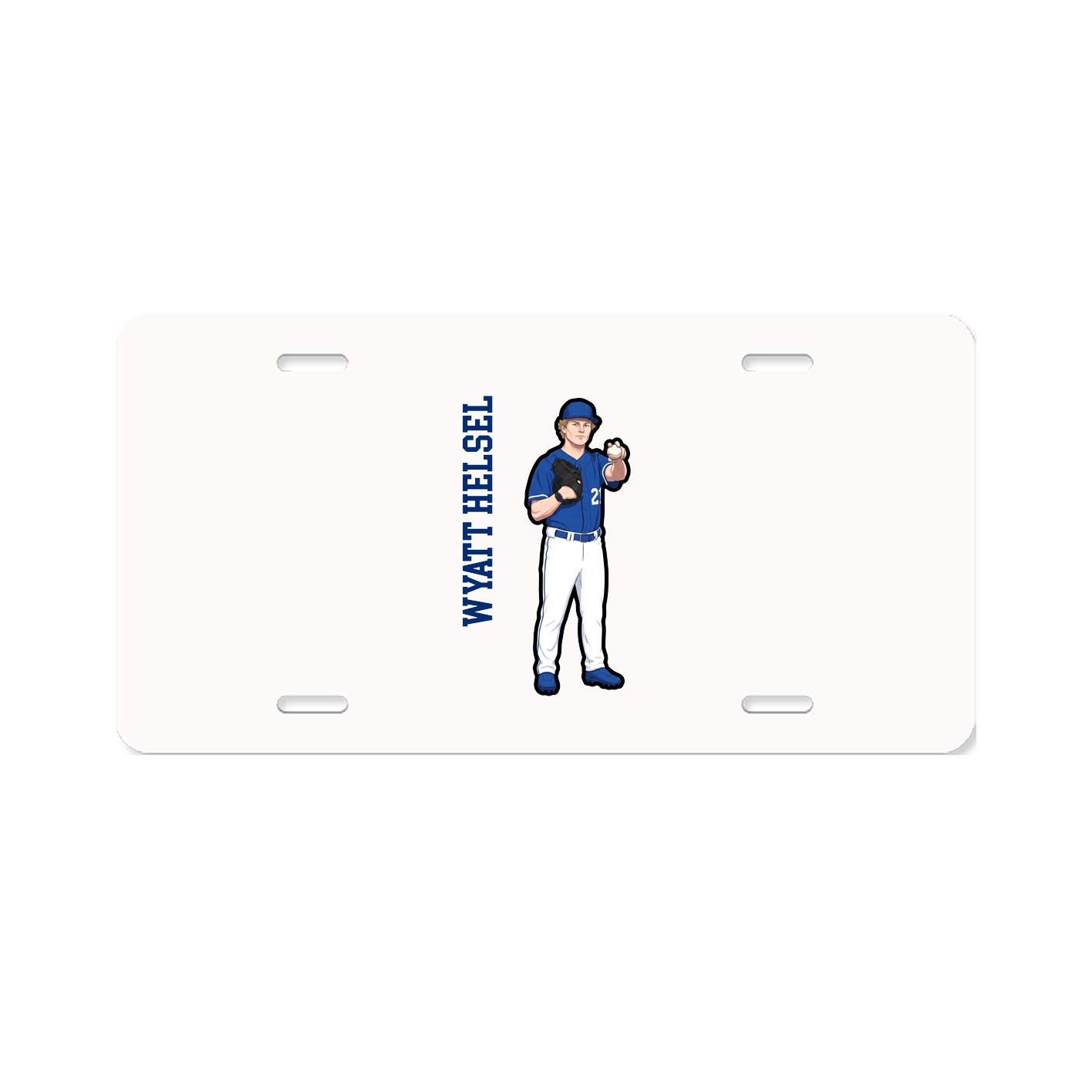 License Plate — Name Vertical in Classic