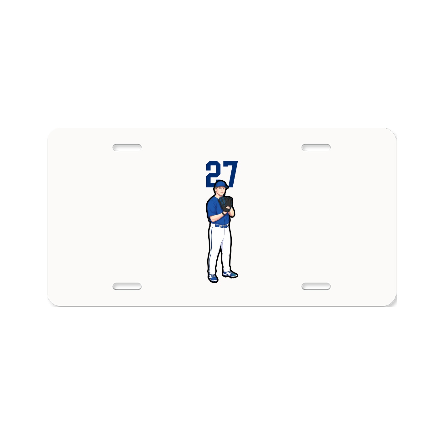 License Plate — Number Top in Classic