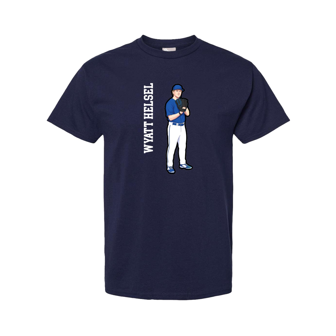 Tee — Name Vertical in Navy