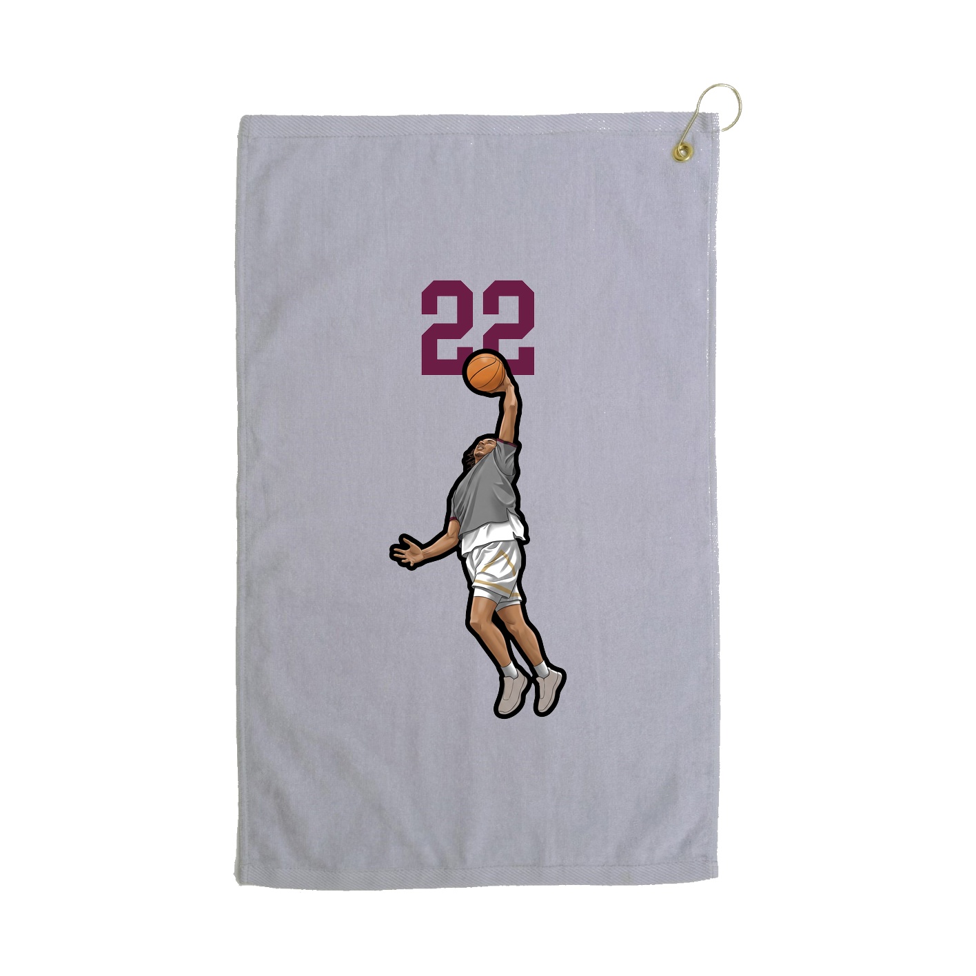 Golf Towel — Number Top in Grey