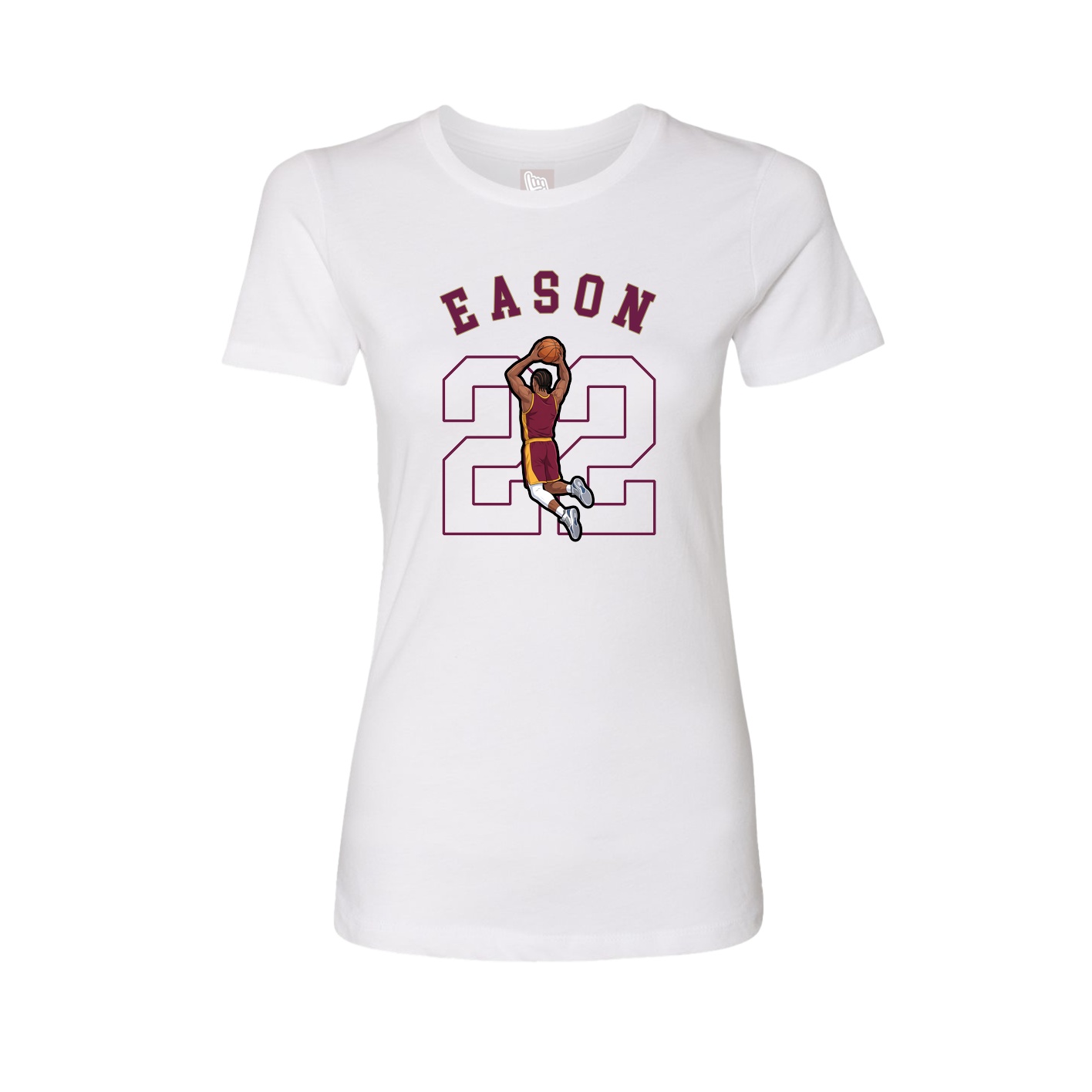 Fitted Women's Tee — Shirsey Arch in White