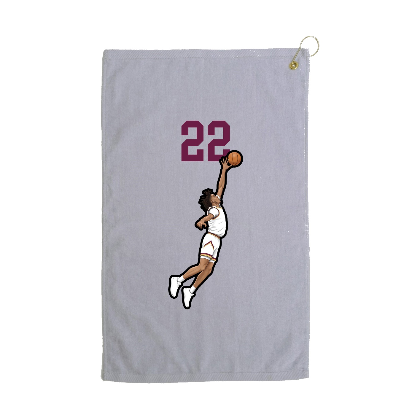Golf Towel — Number Top in Grey