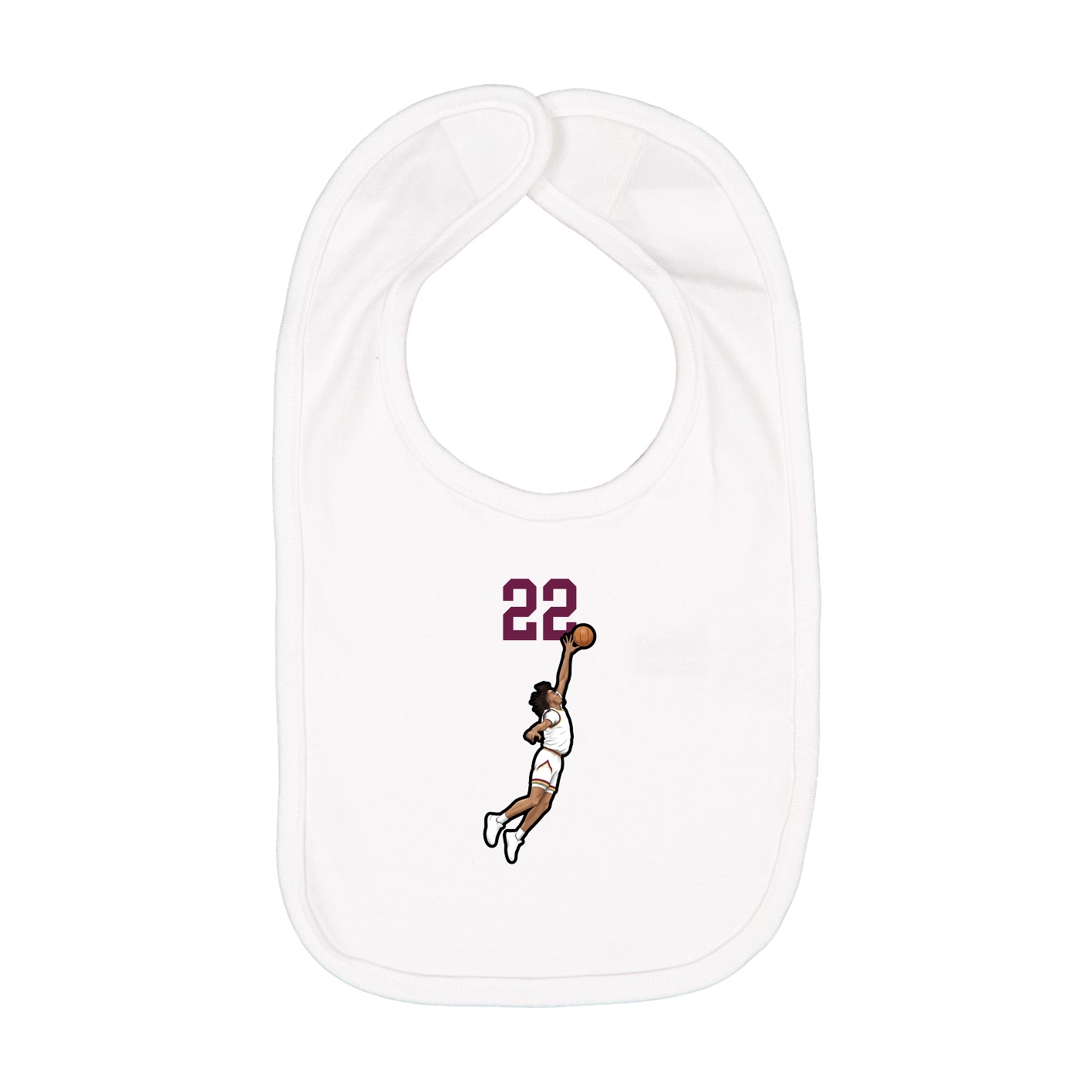 Infant Bib — Number Top in White