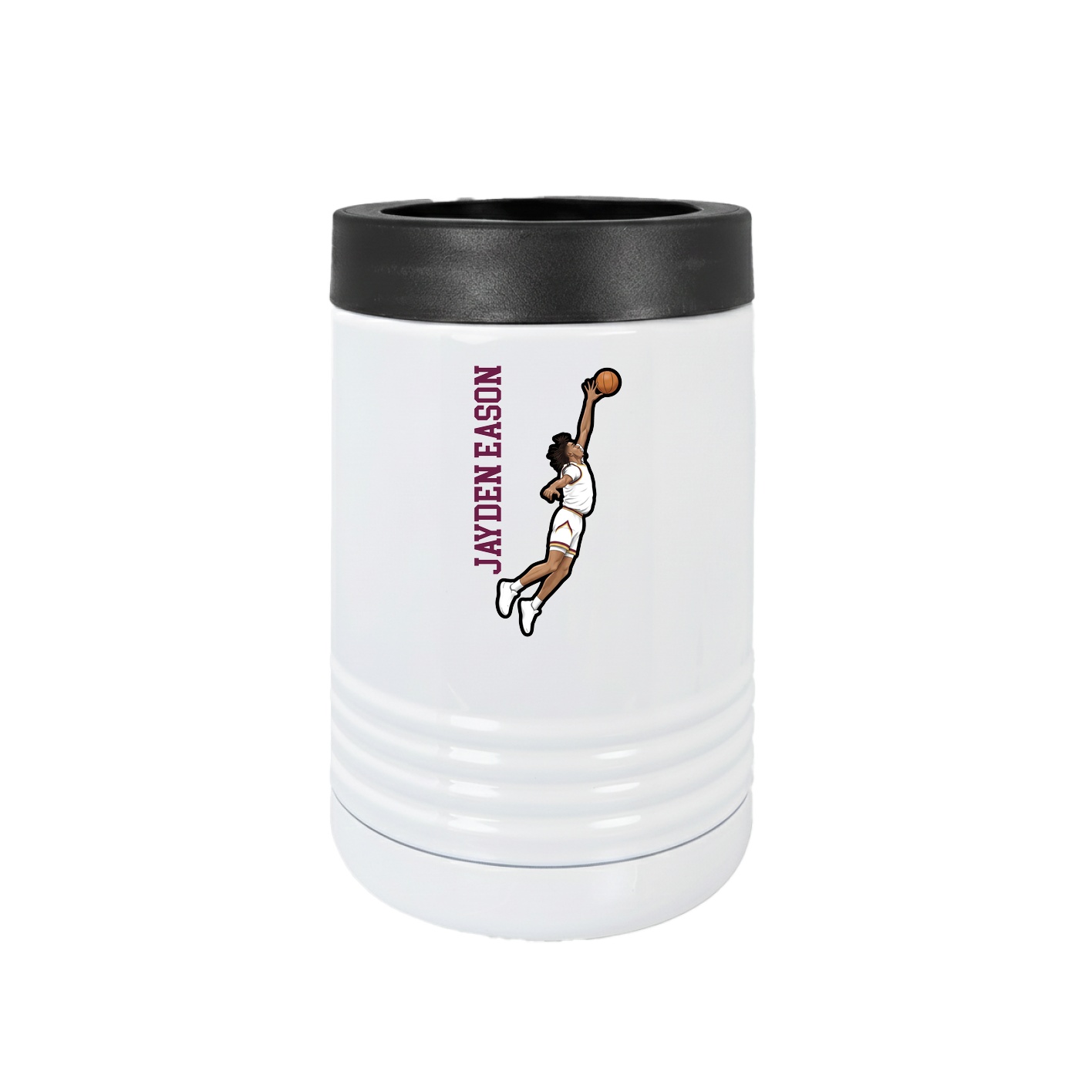 Beverage Holder — Name Vertical in White