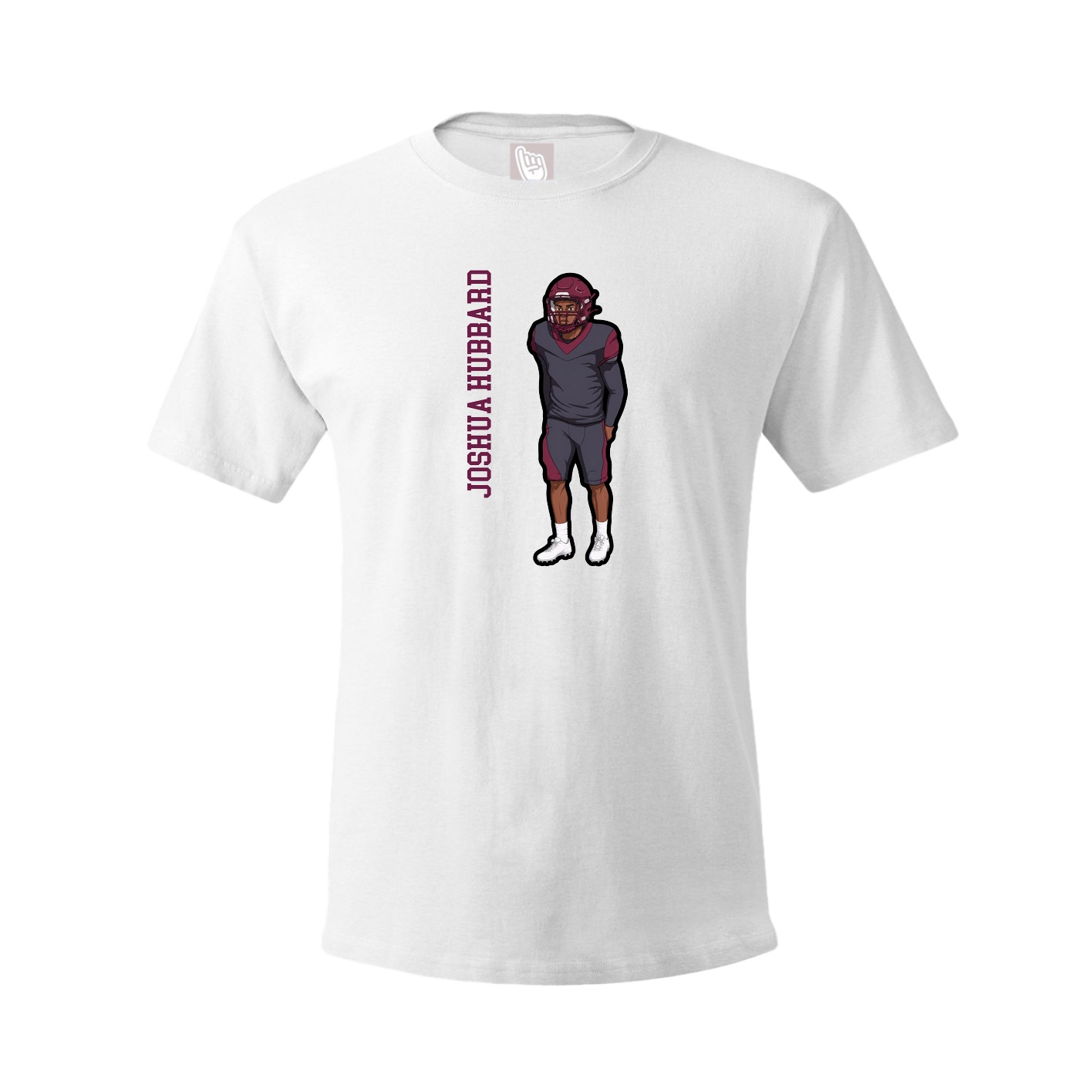 Youth Tee — Name Vertical in White