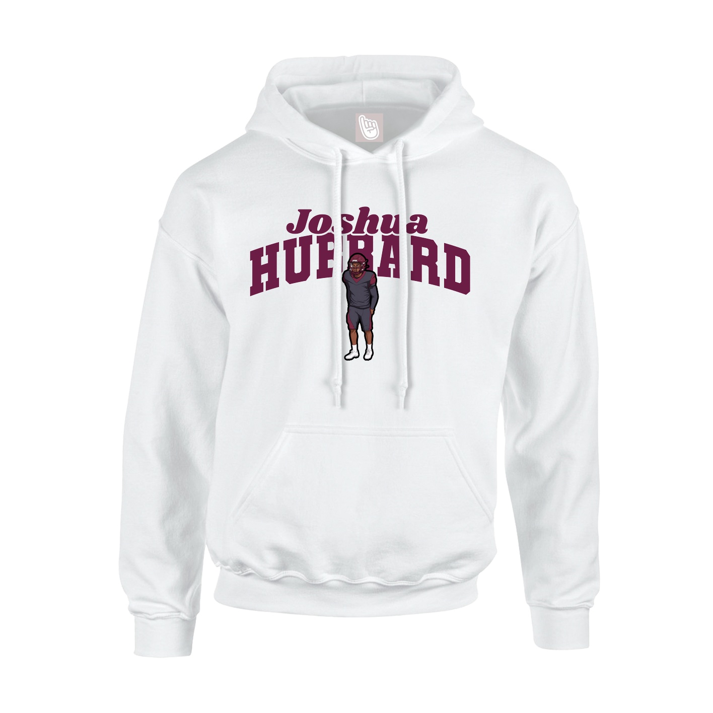 Youth Hoodie — Signature Arch in White