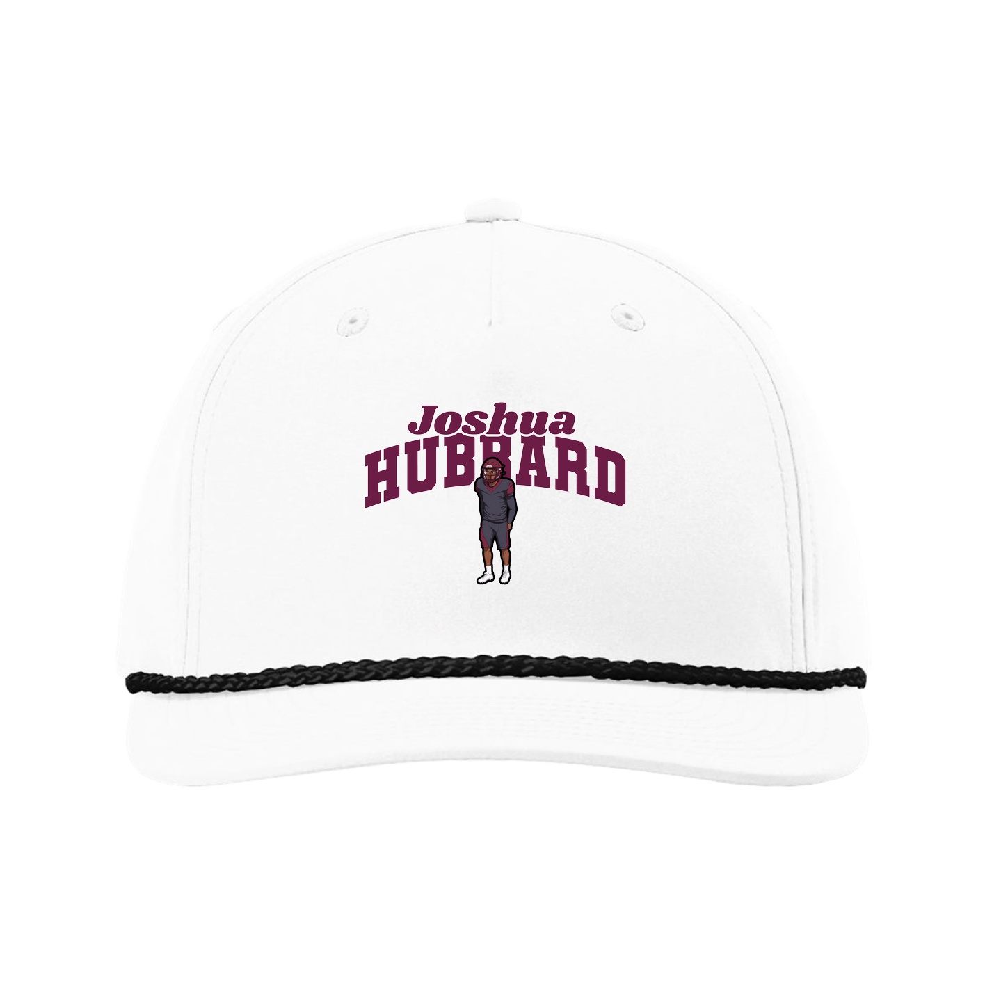 Five-Panel Classic Rope Cap — Signature Arch in White