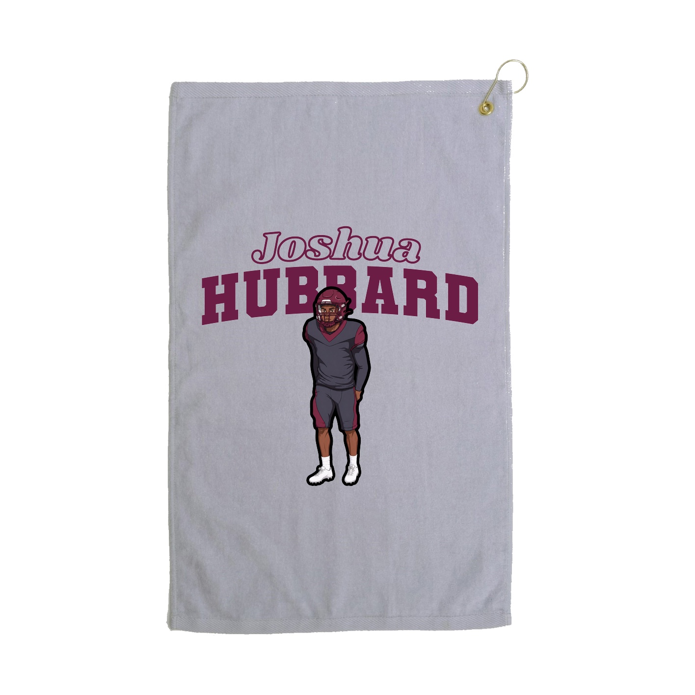 Golf Towel — Name Arch in Grey
