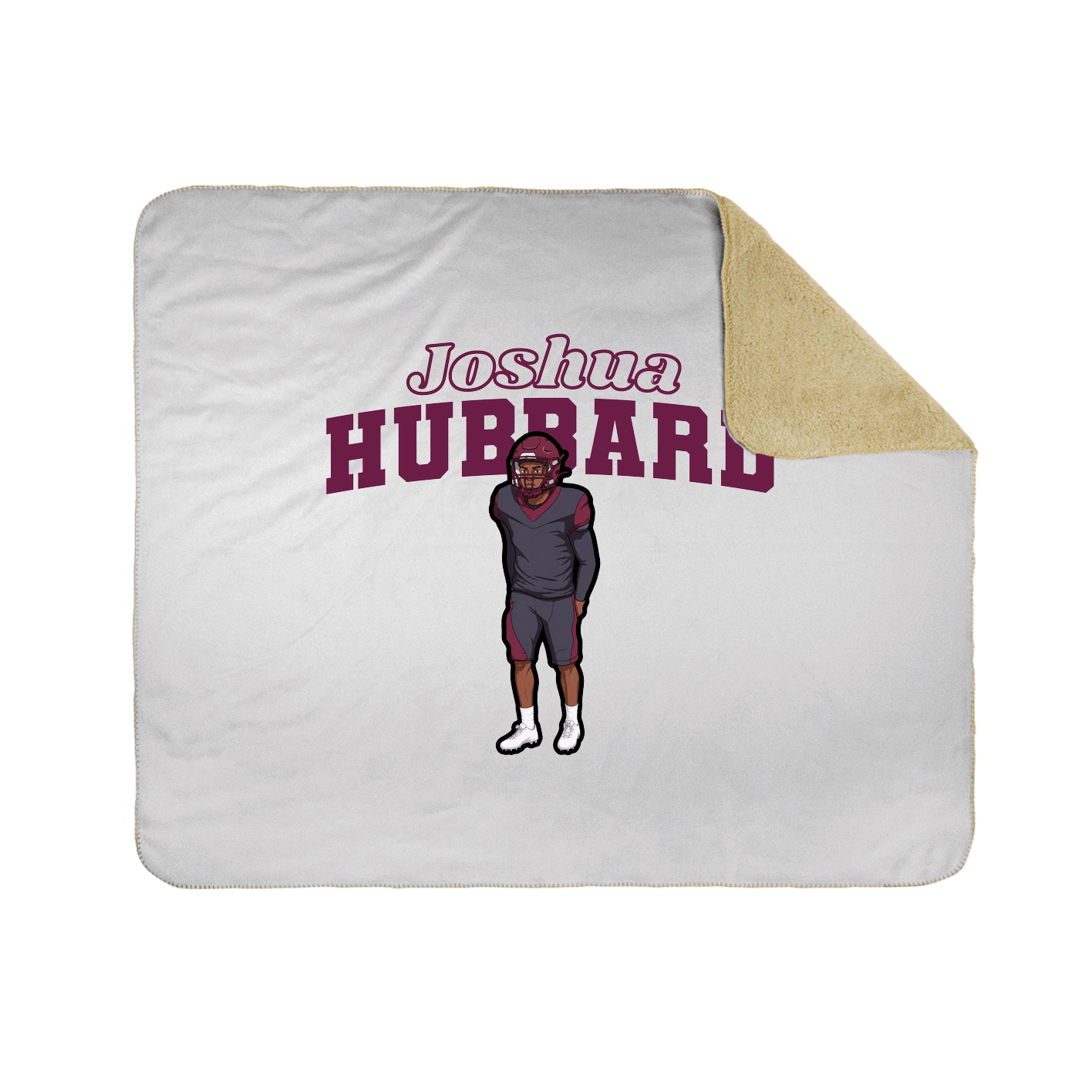 Throw Blanket — Name Arch in White