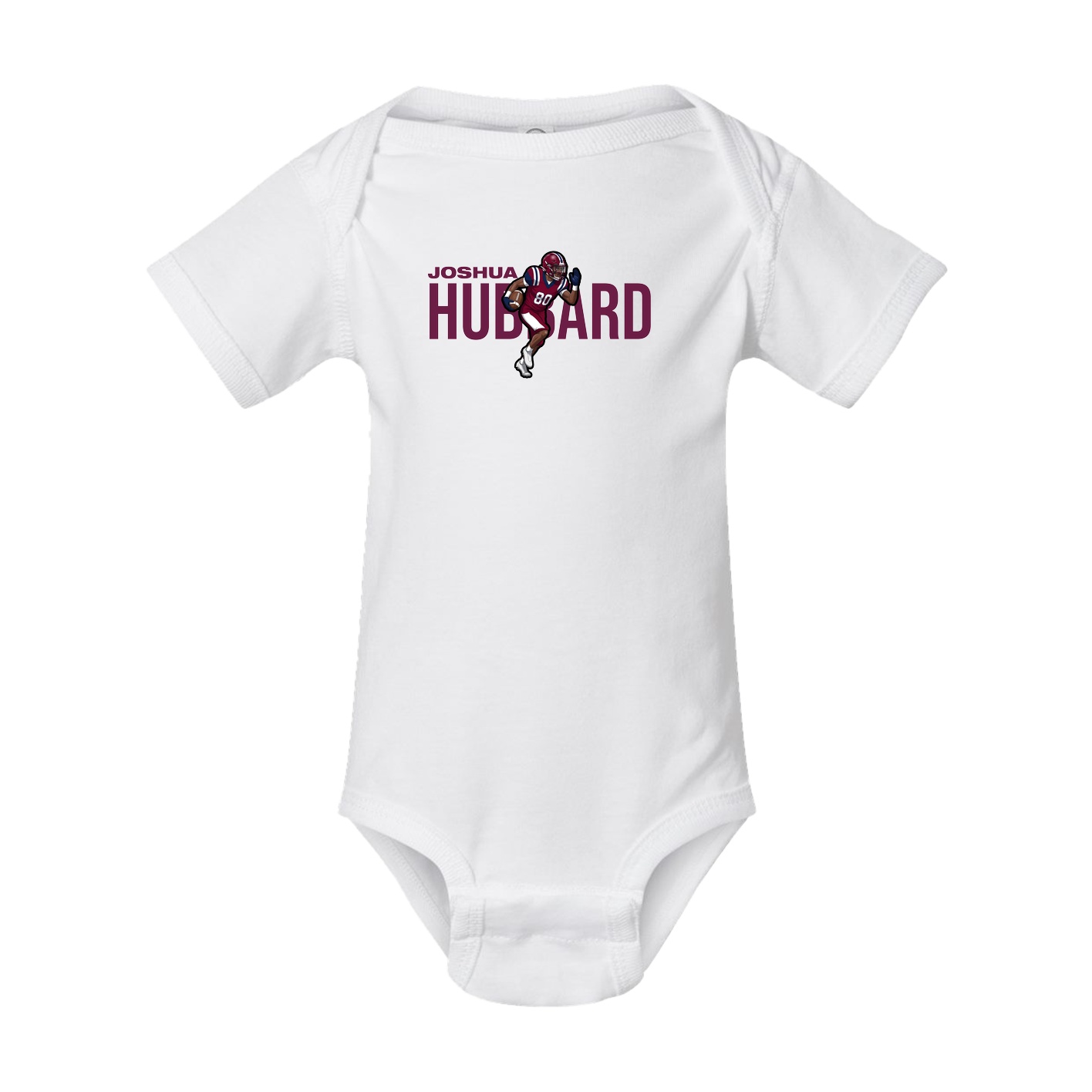 Baby Onesie — Player Name in White