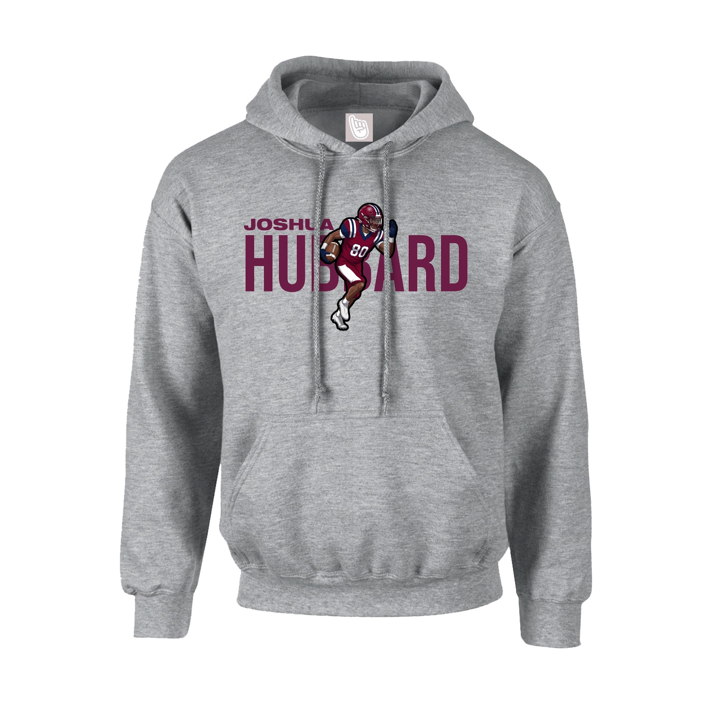 Hoodie — Player Name in Grey
