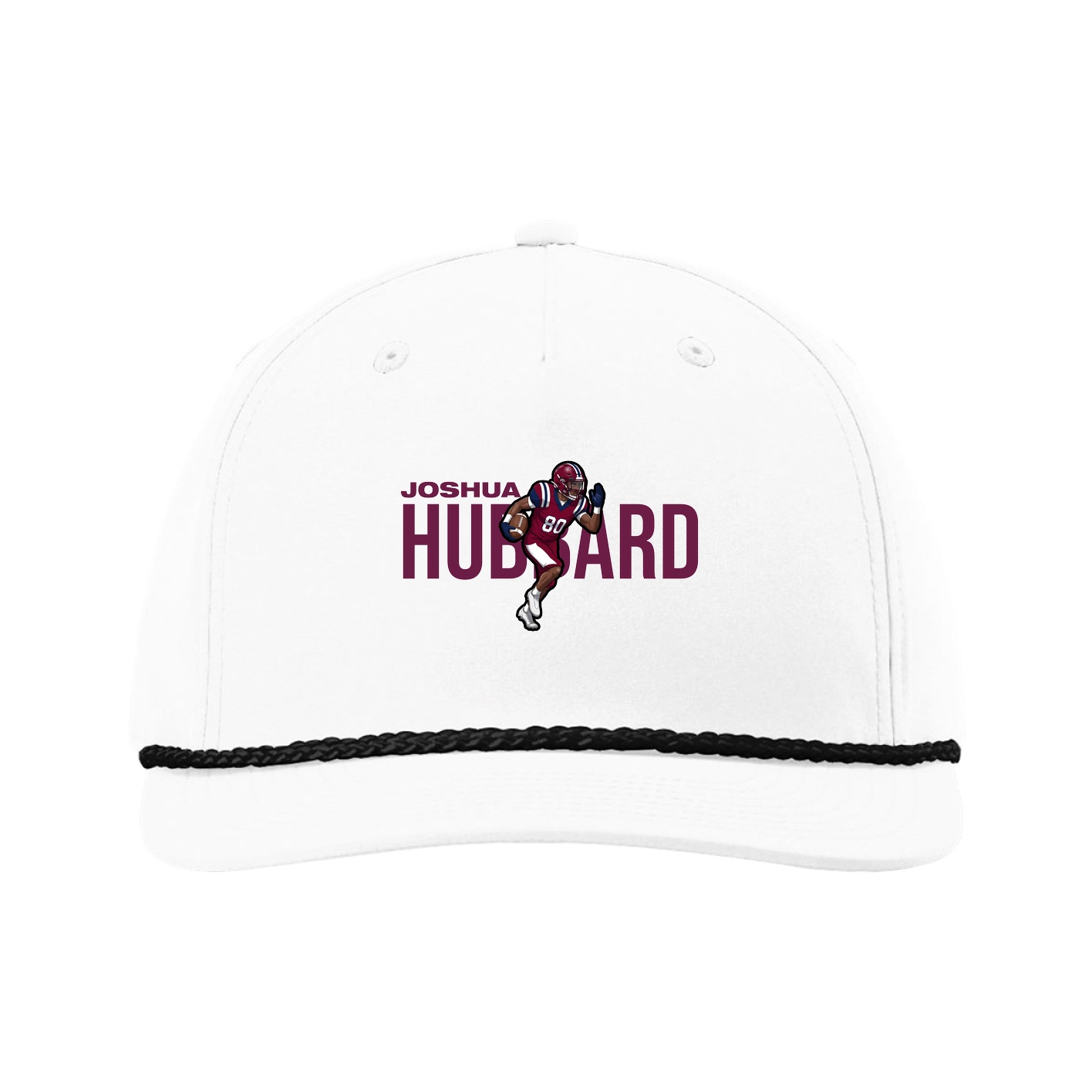Five-Panel Classic Rope Cap — Player Name in White