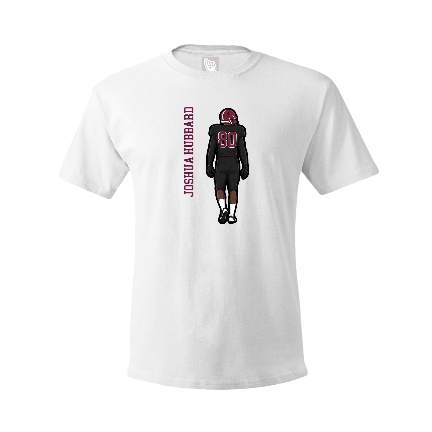 Tee — Name Vertical in White