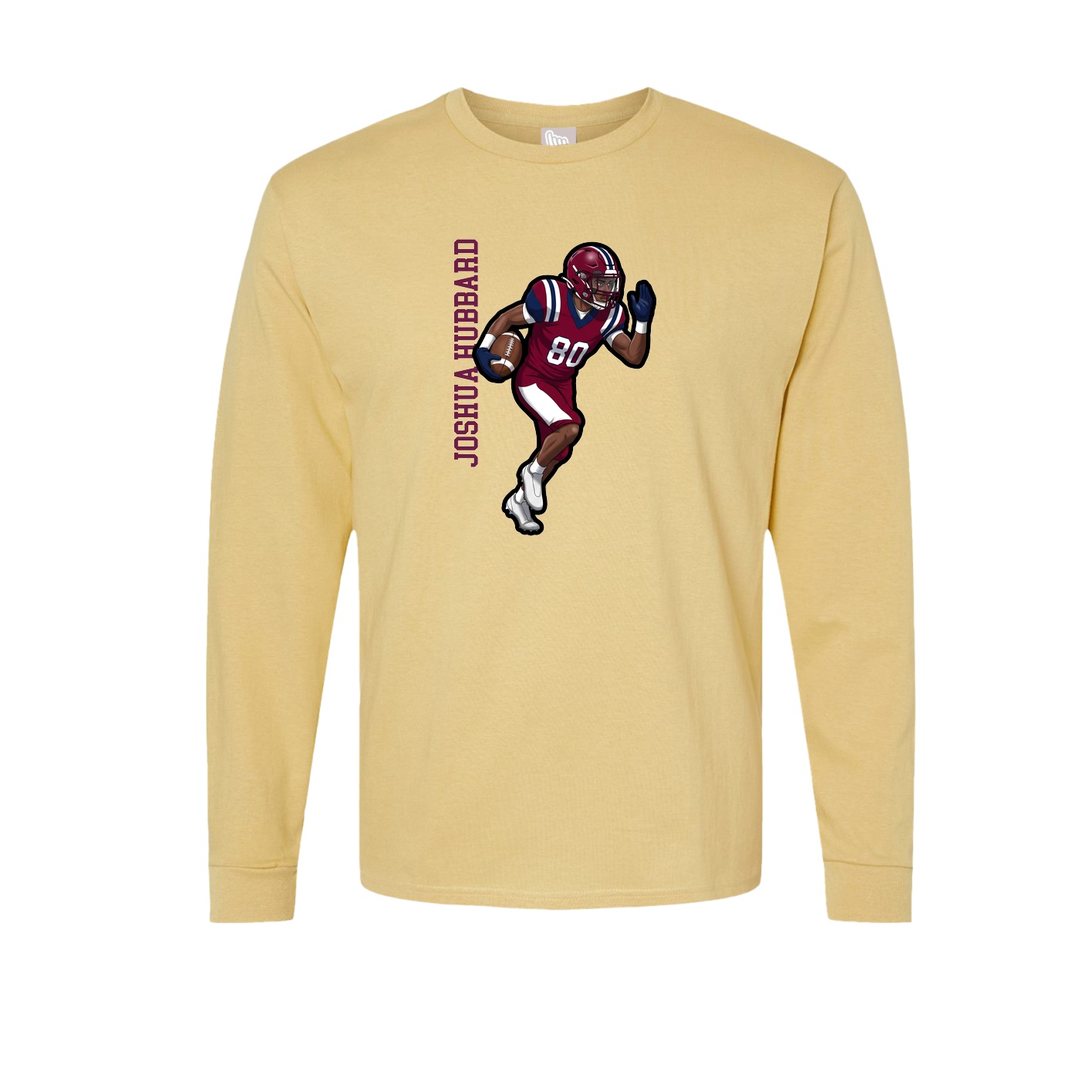 Long Sleeve Tee — Name Vertical in Vegas Gold