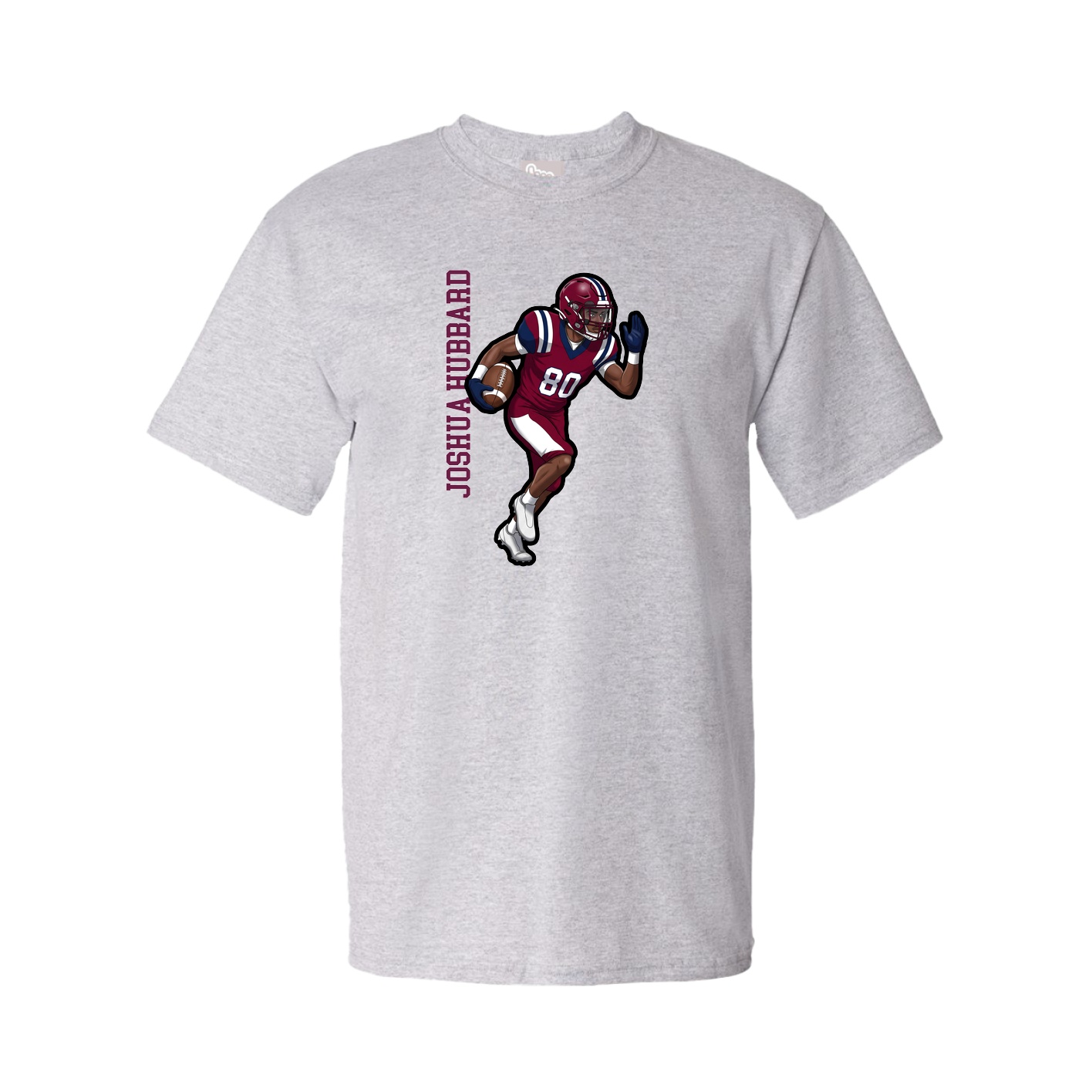 Youth Tee — Name Vertical in Grey