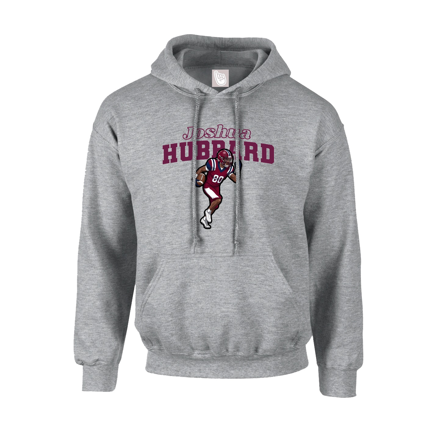 Hoodie — Name Arch in Grey