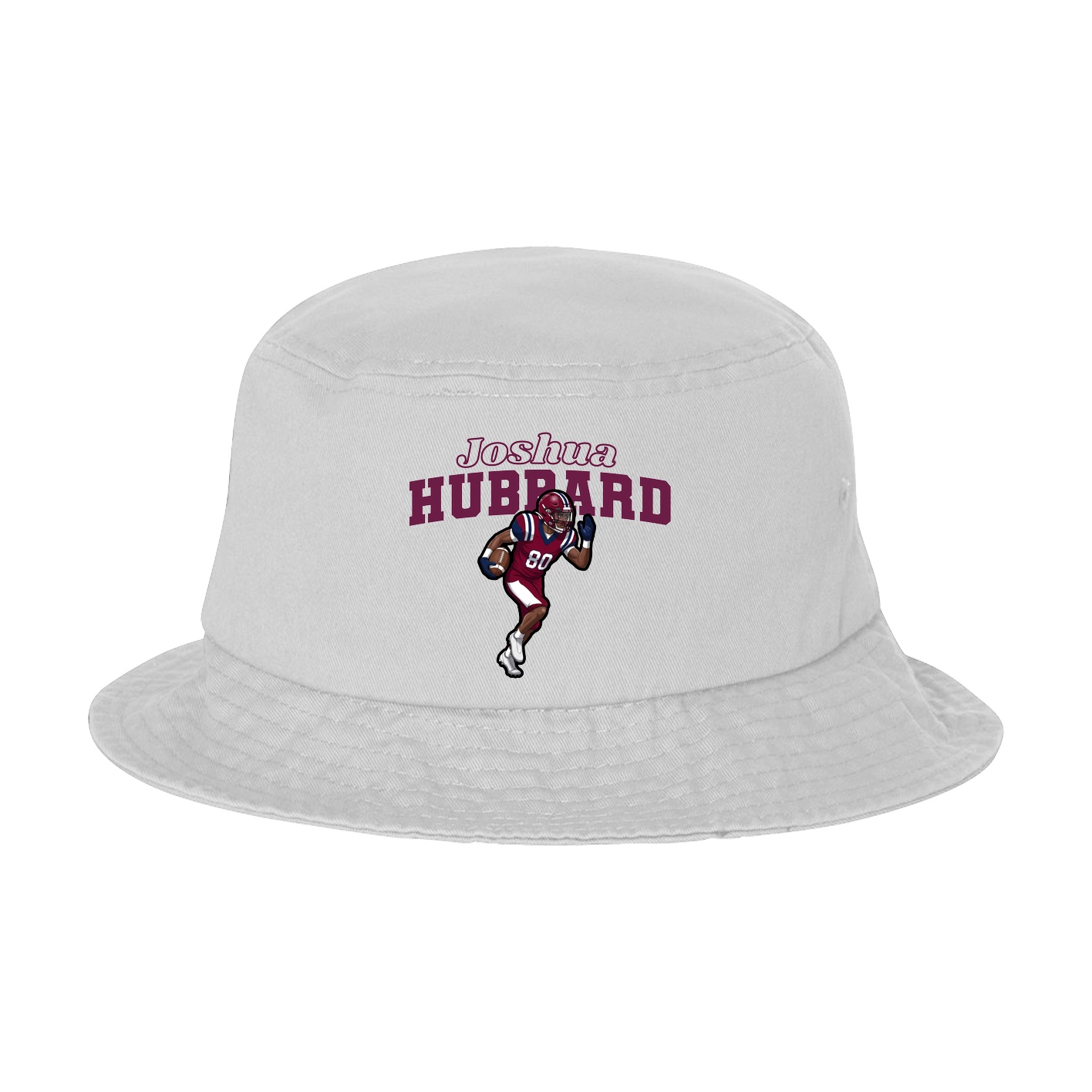 Bucket Cap — Name Arch in White
