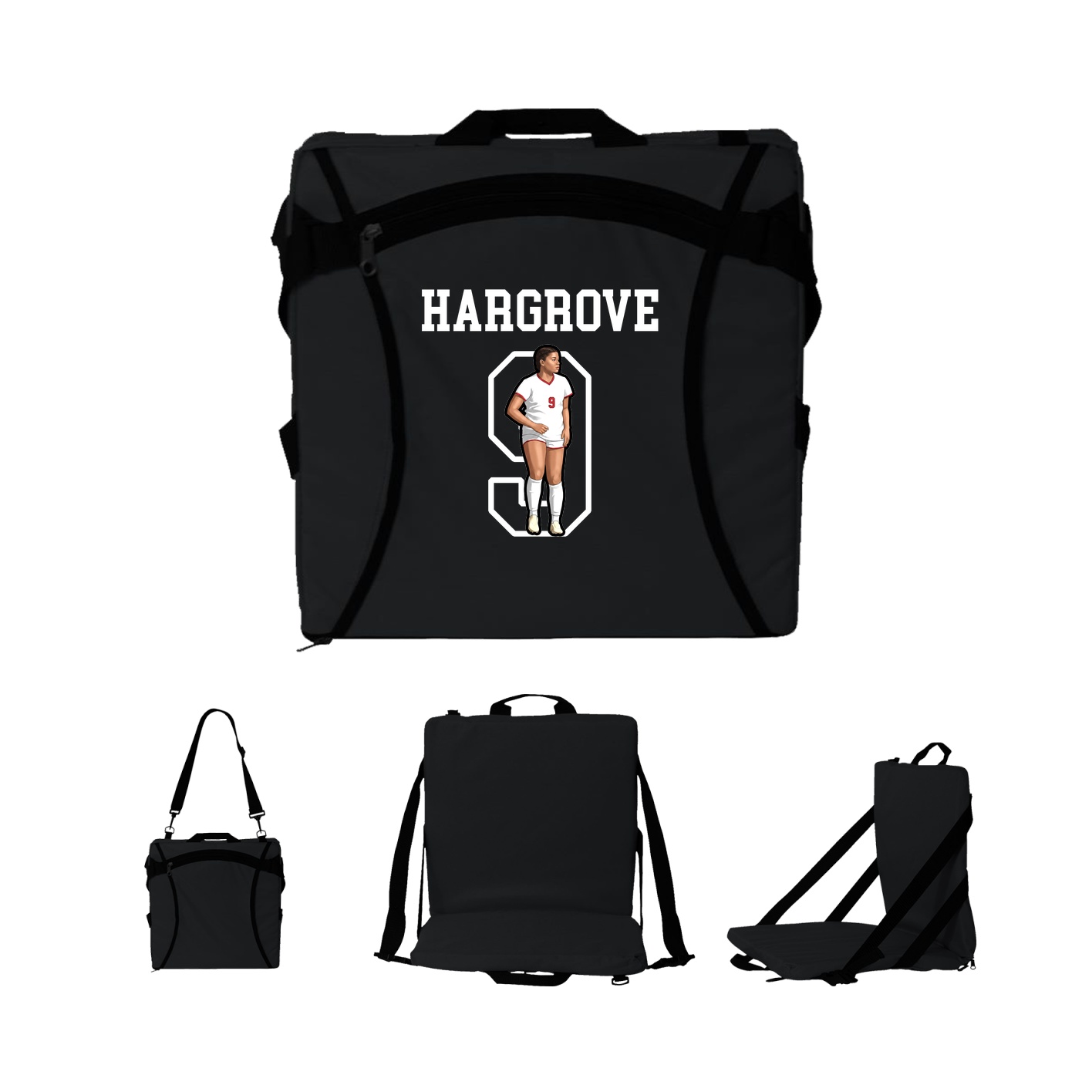 Folding Stadium Seat — Shirsey in Black