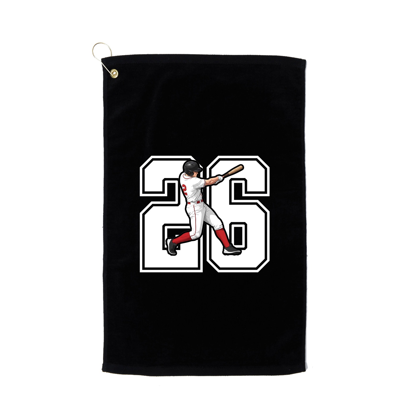 Golf Towel — Number in Black