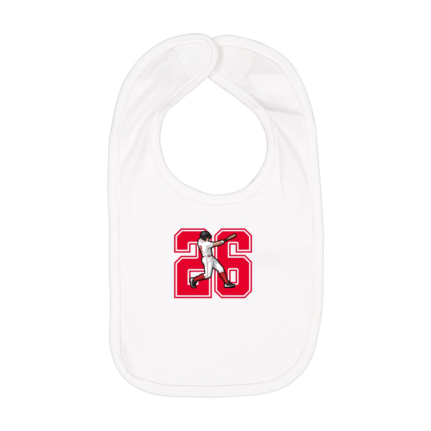 Infant Bib — Number in White