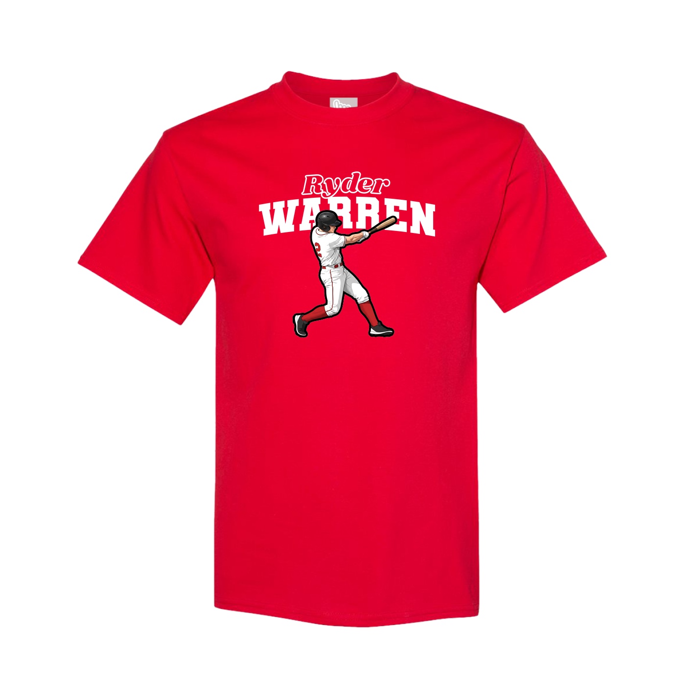 Youth Tee — Name Arch in Red