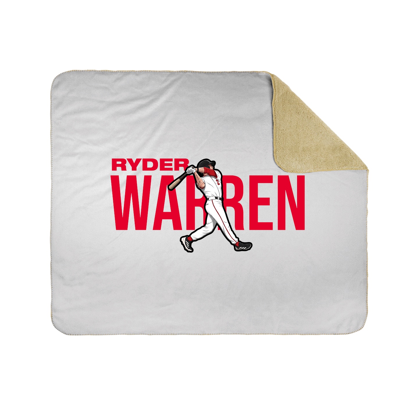 Throw Blanket — Player Name in White