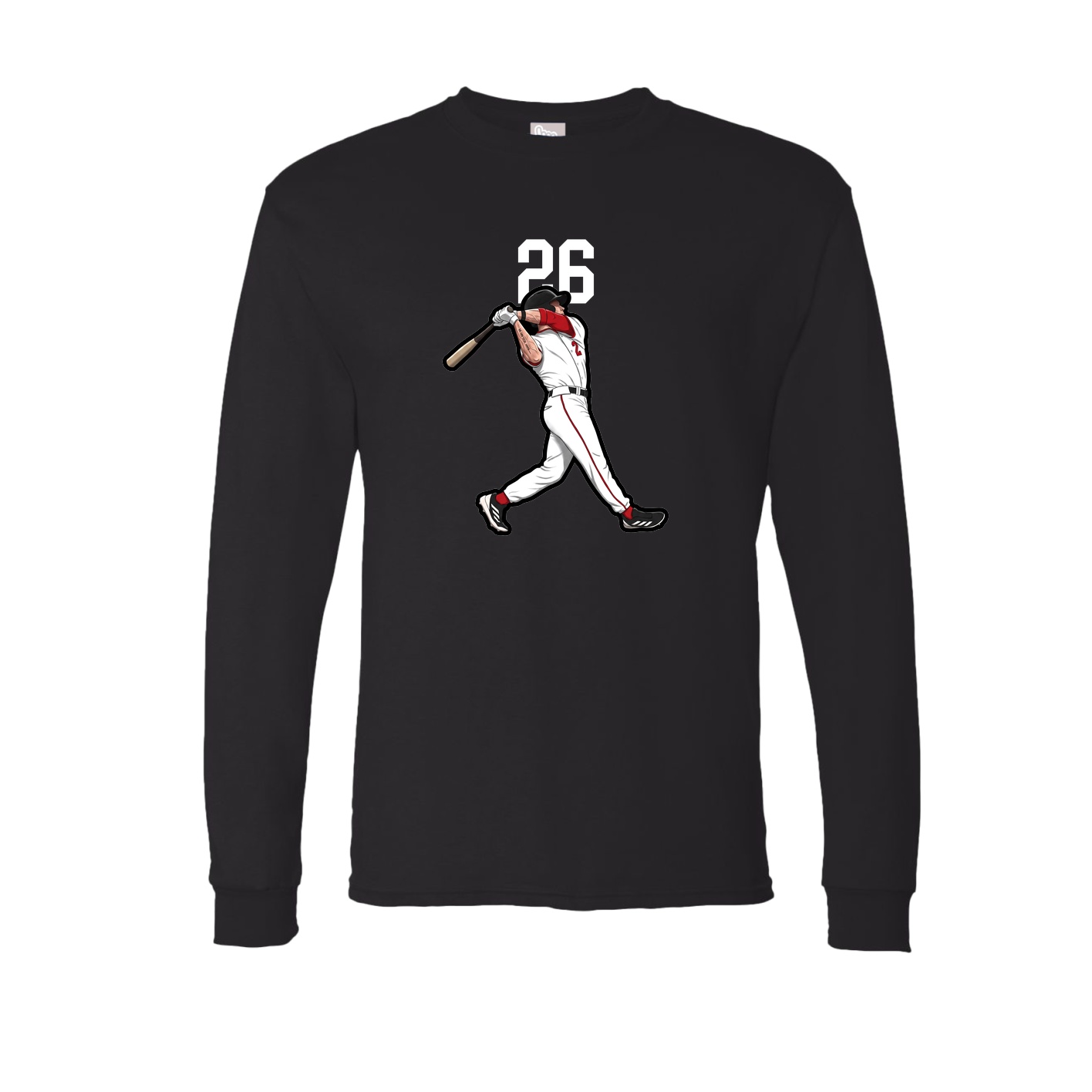 Long Sleeve Tee — Number Top in Black