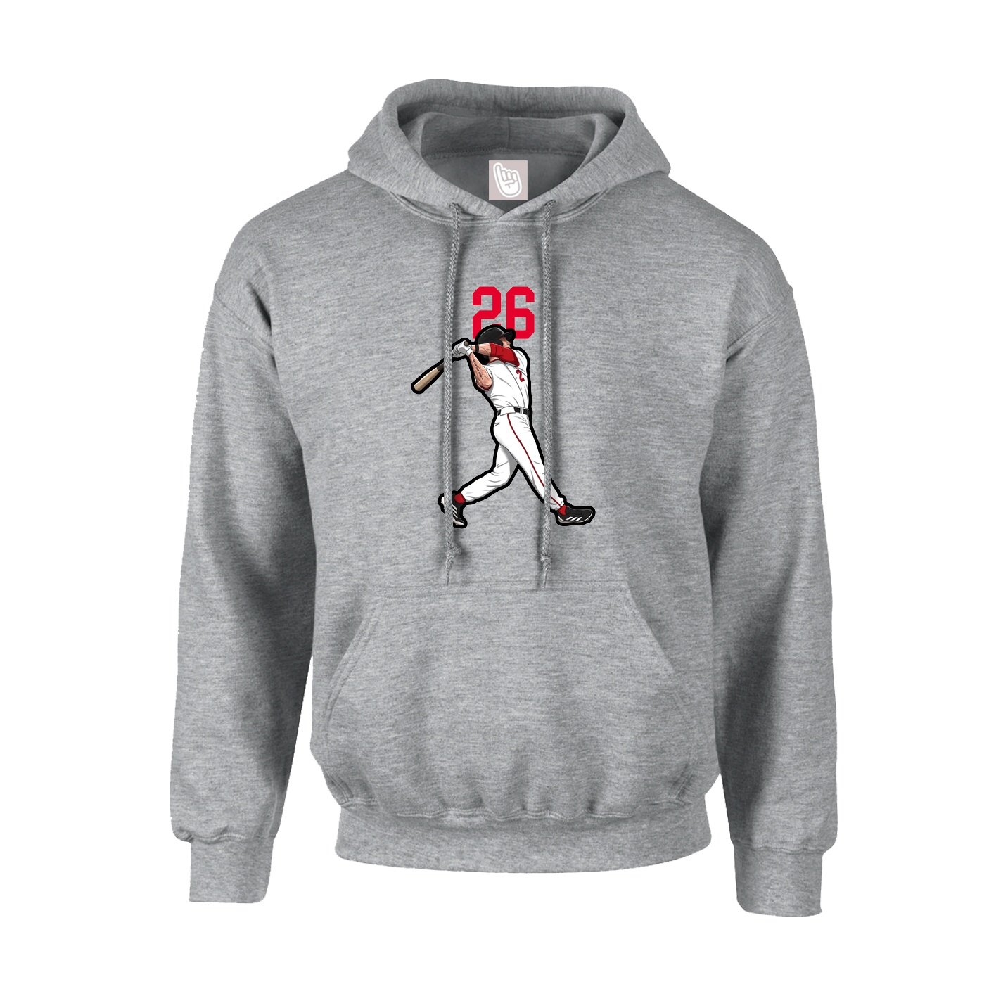 Youth Hoodie — Number Top in Grey
