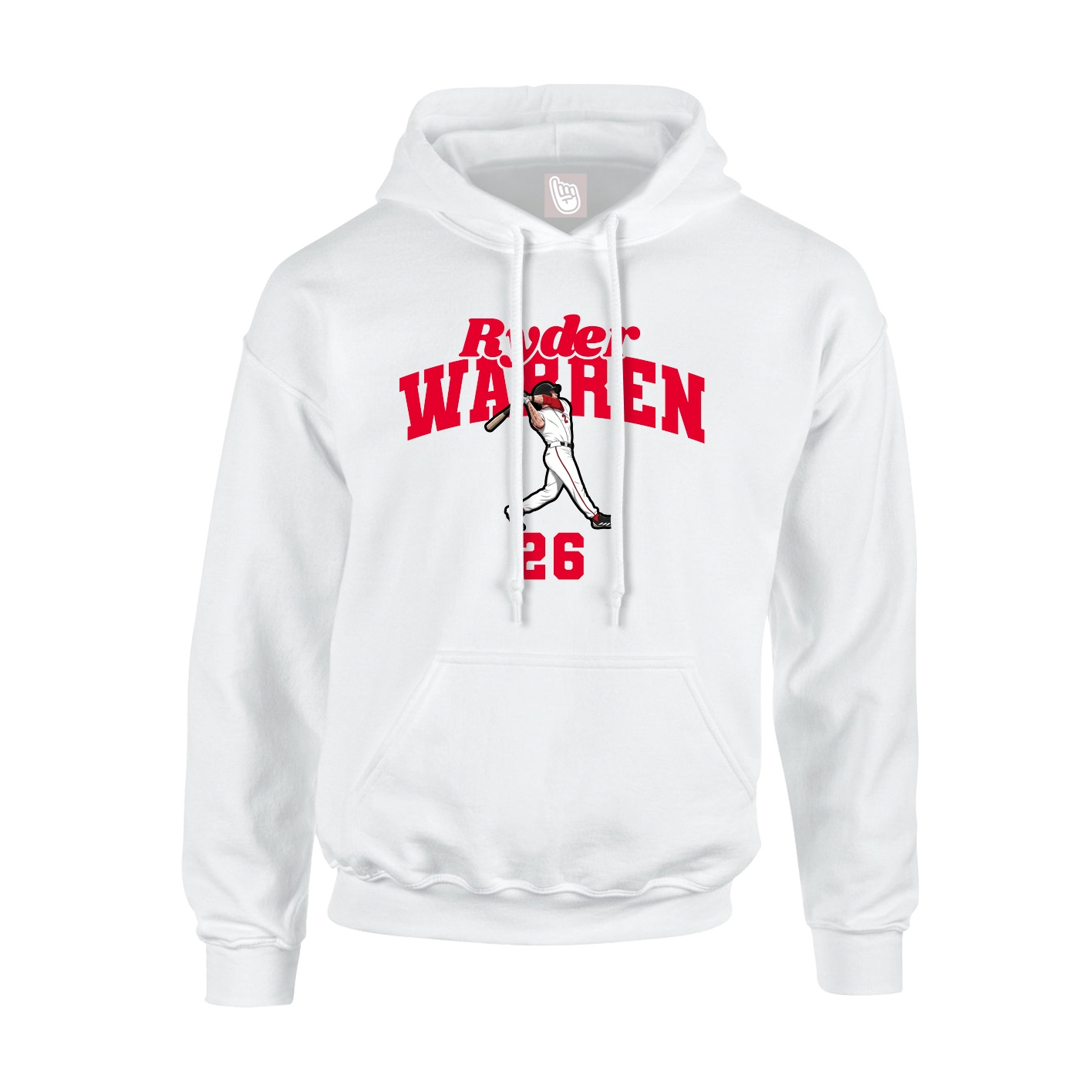 Youth Hoodie — Signature Arch in White