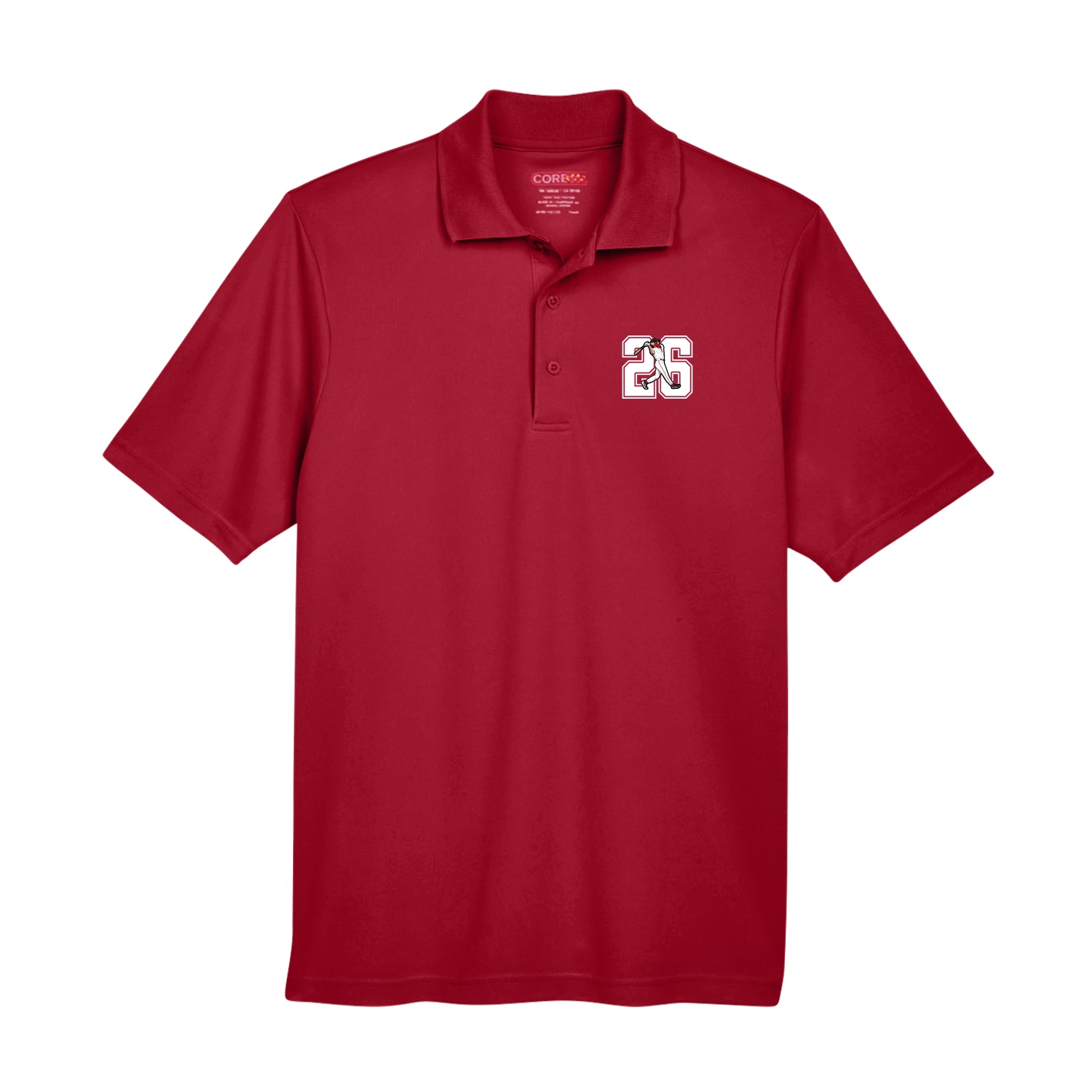 Performance Polo — Number in Red