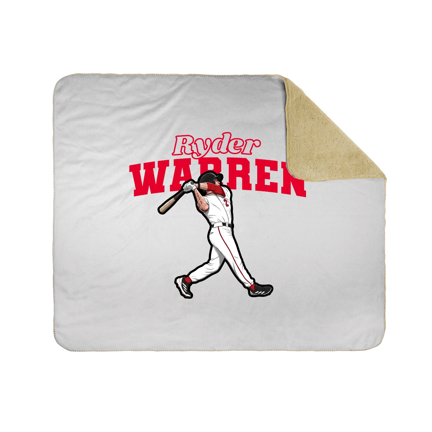 Throw Blanket — Name Arch in White