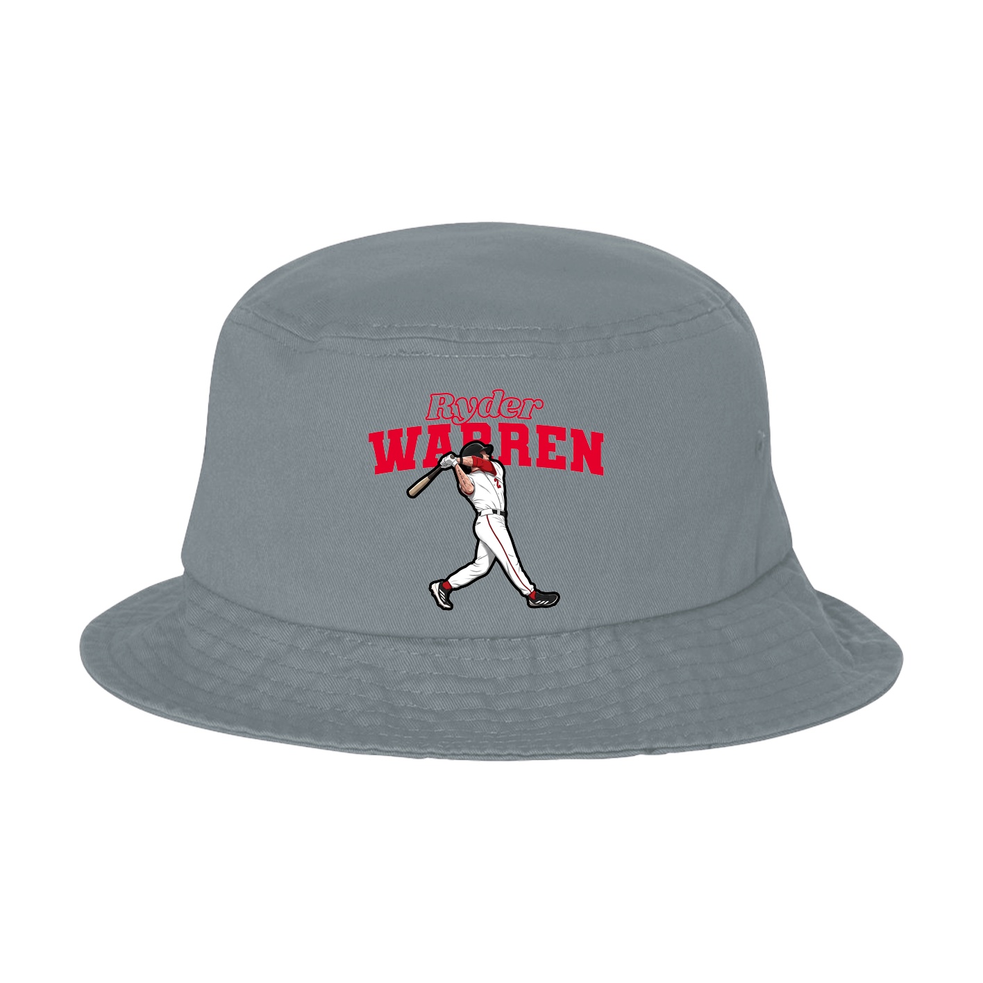 Bucket Cap — Name Arch in Grey