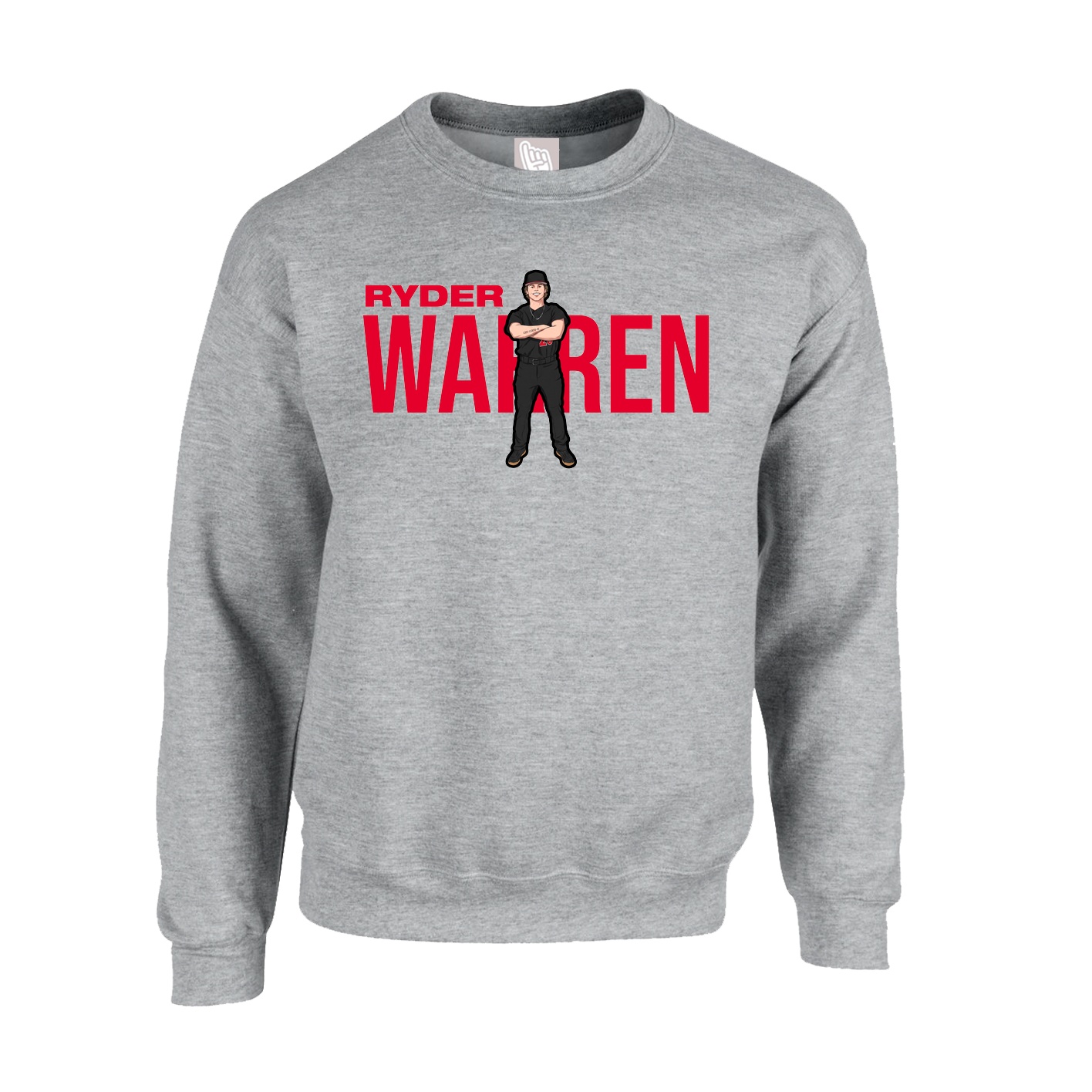 Fleece Crew — Player Name in Grey