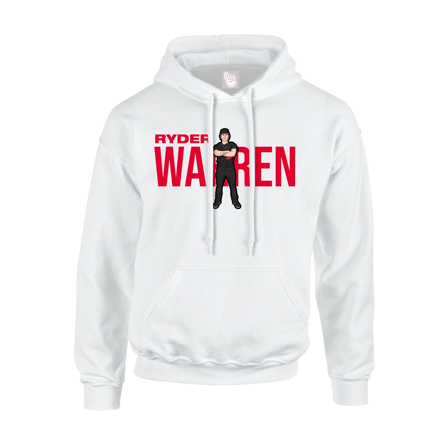 Youth Hoodie — Player Name in White