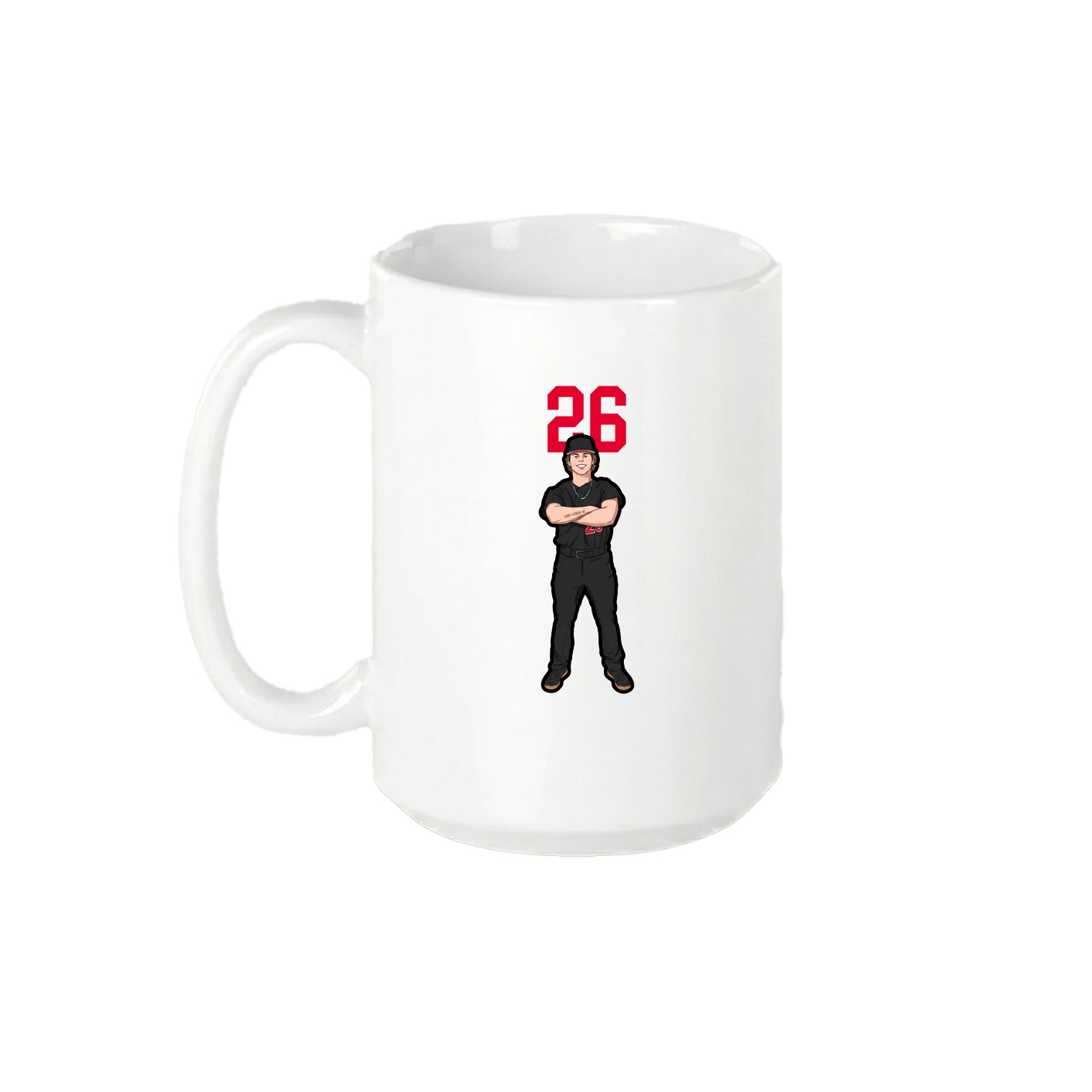 15oz Coffee Mug — Number Top in White