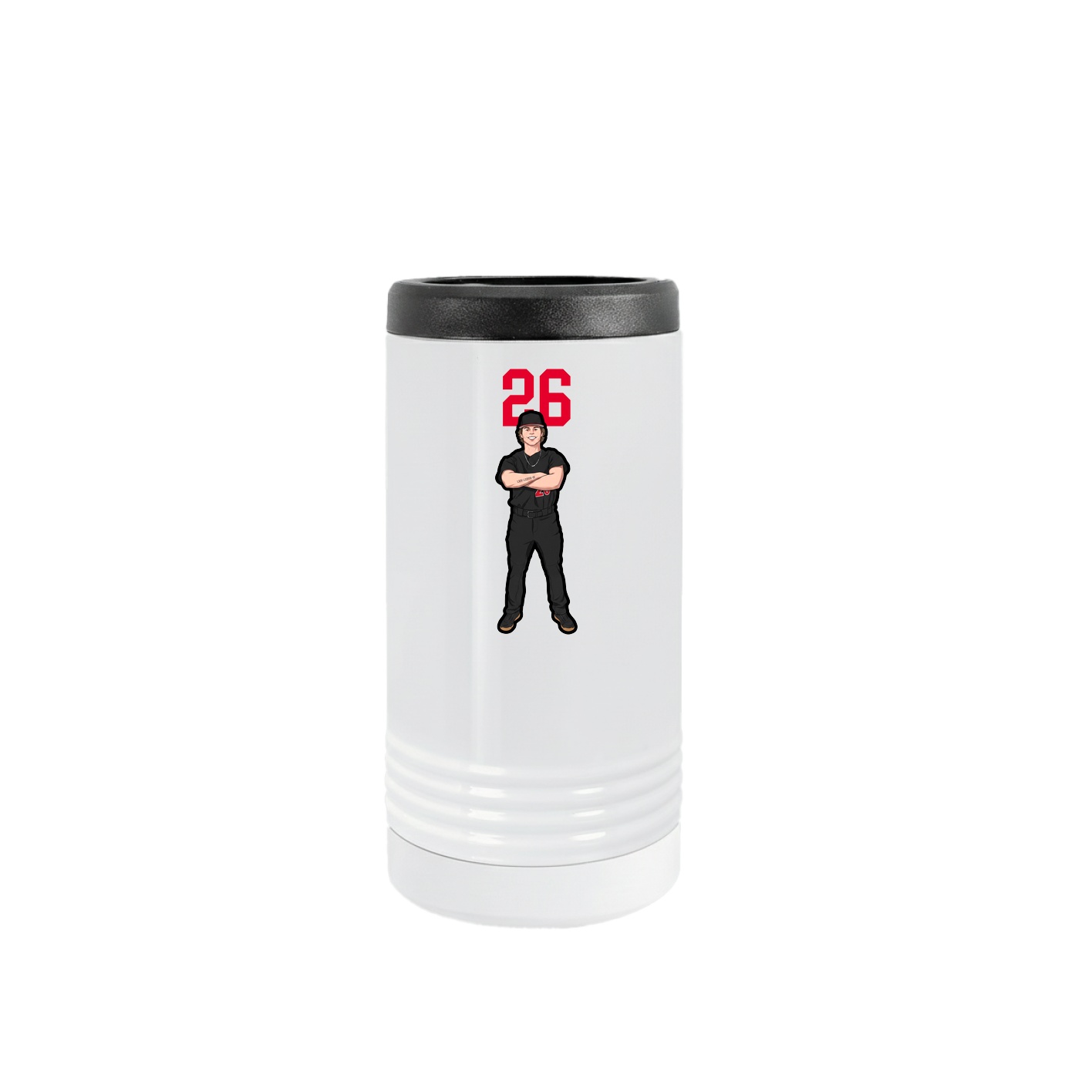 Slim Beverage Holder — Number Top in White